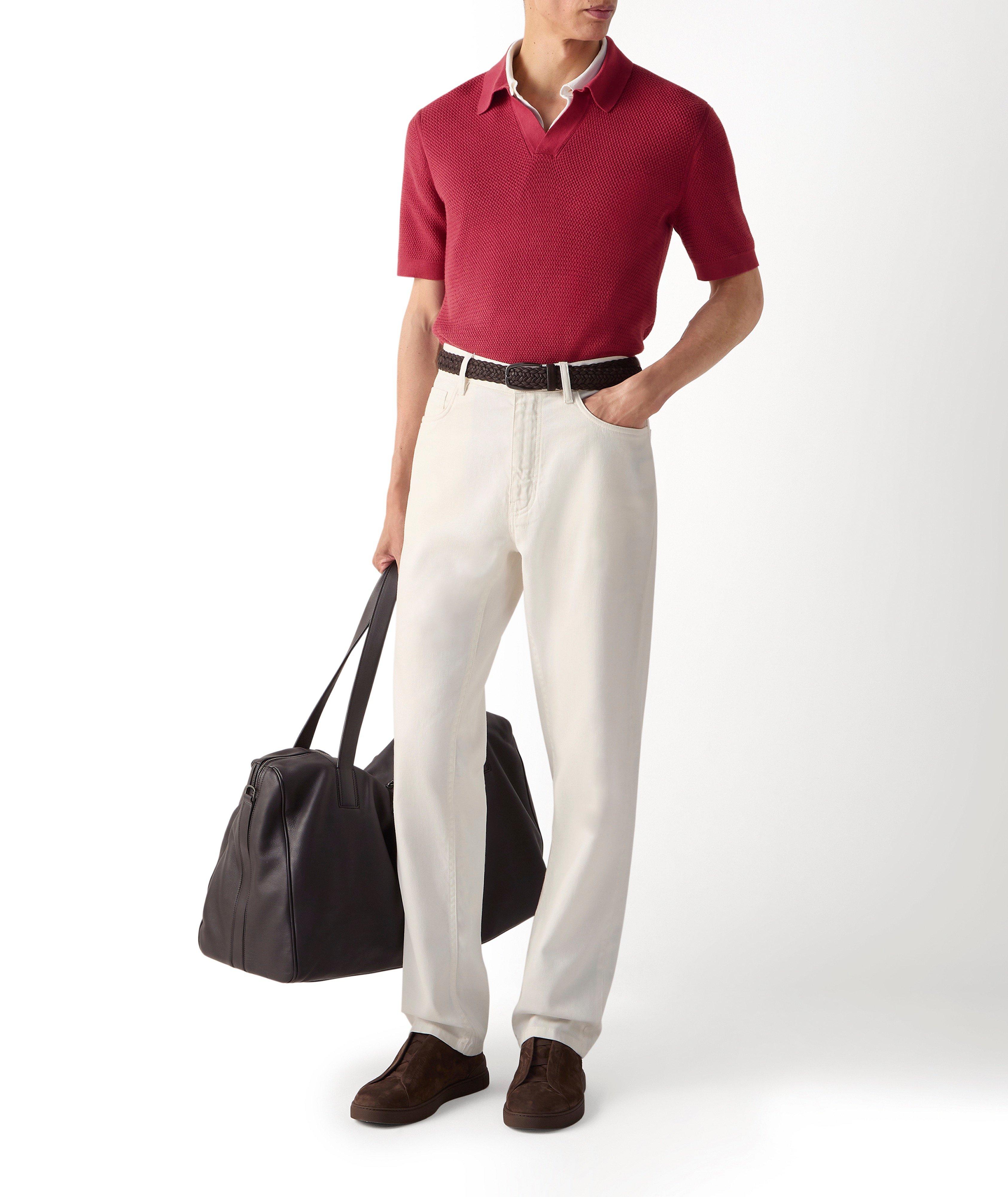Premium Cotton Johnny Collar Polo image 5
