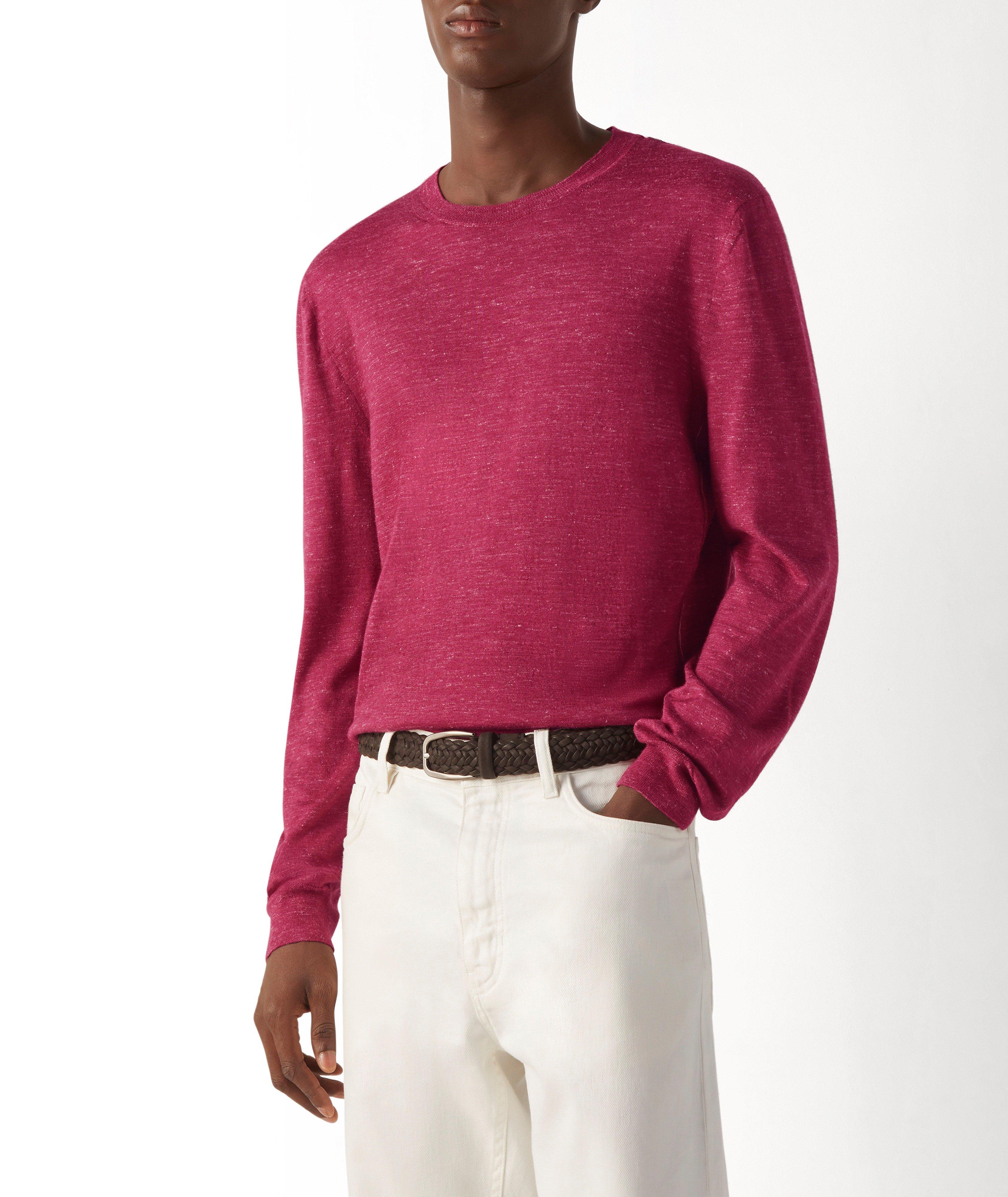 Mélange Silk-Cashmere-Linen Crewneck image 1
