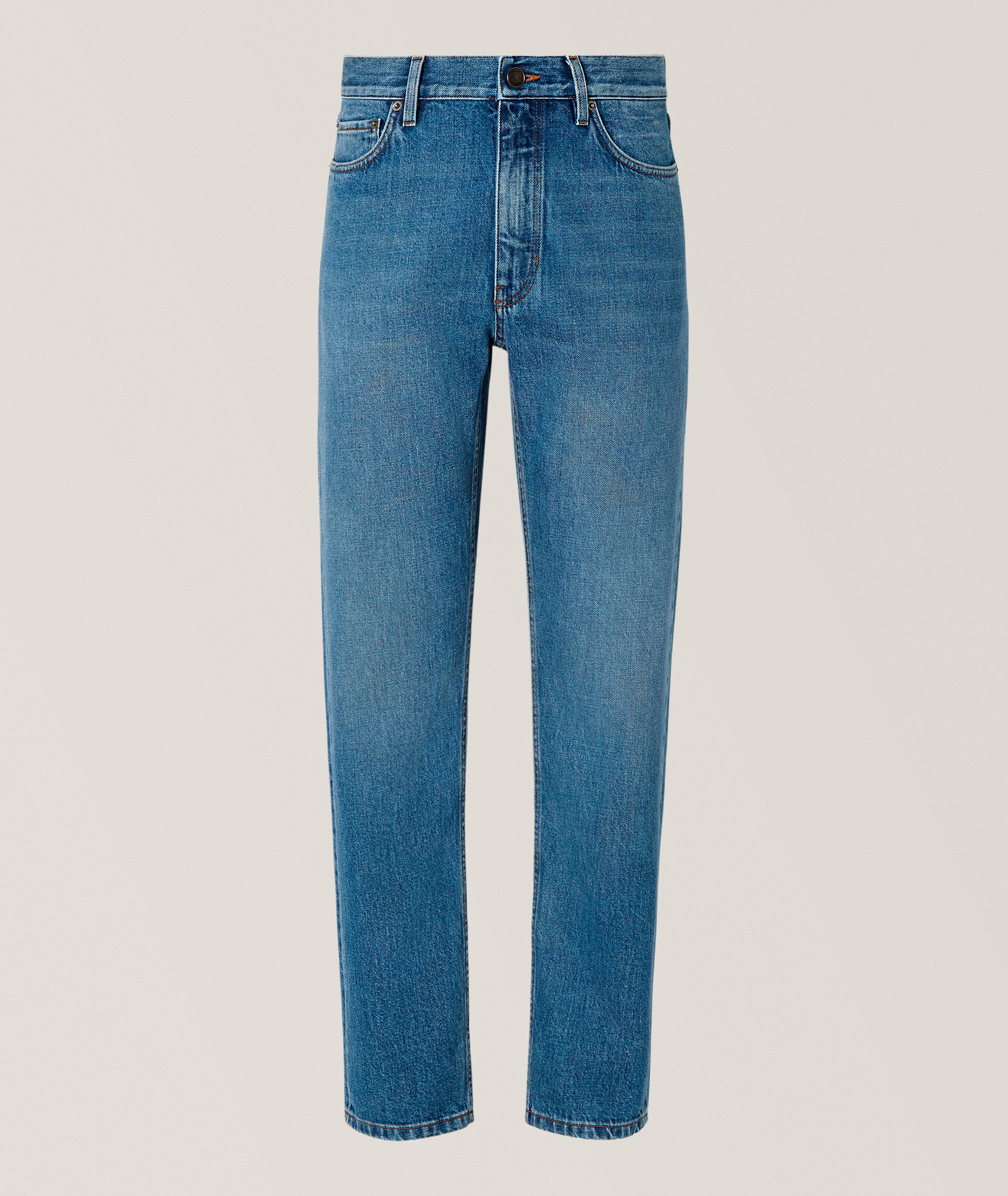 ZEGNA Slim-Fit Bleached Cotton Roccia Jeans