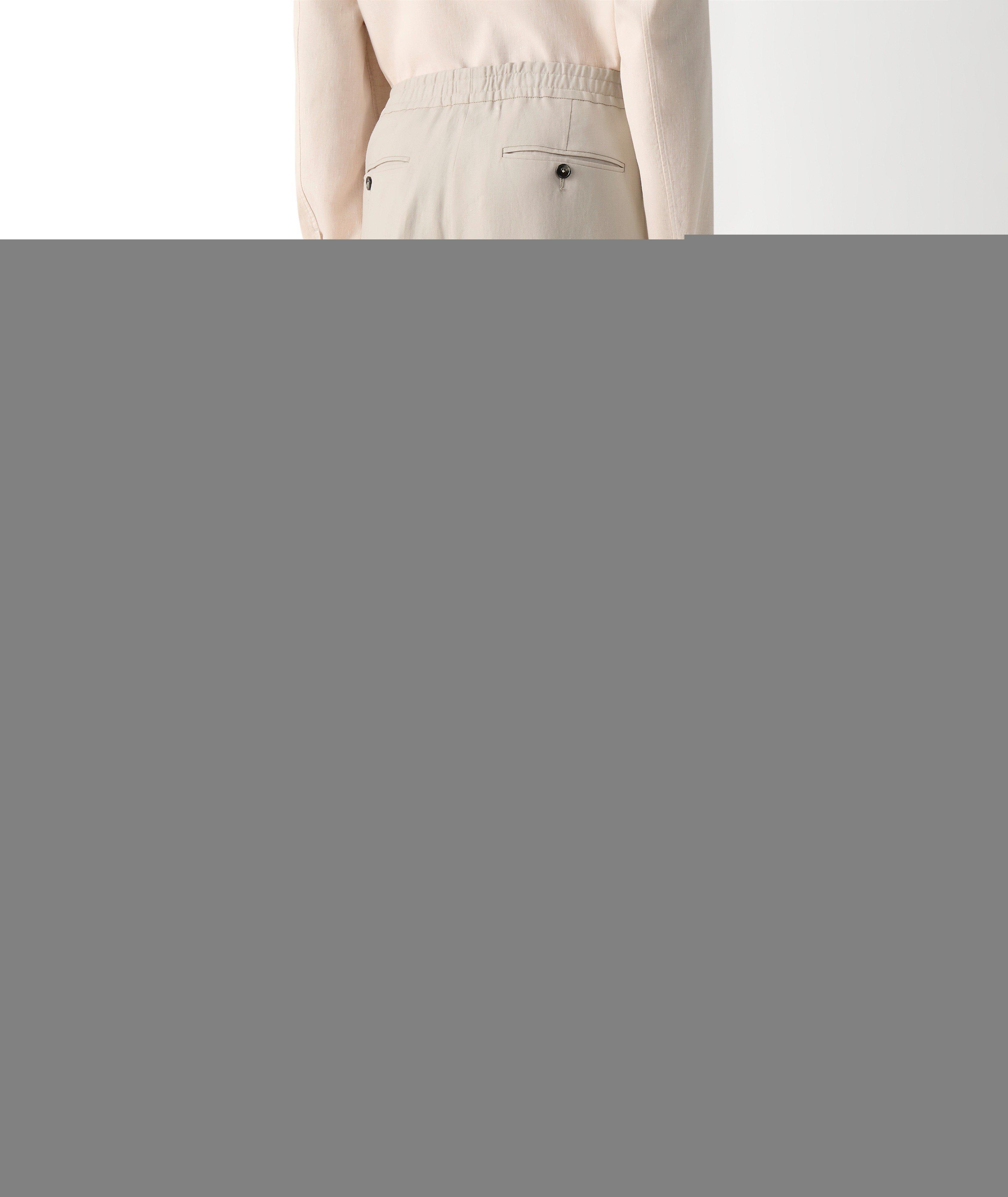 Oasi Linen Flat-Front Pants image 2