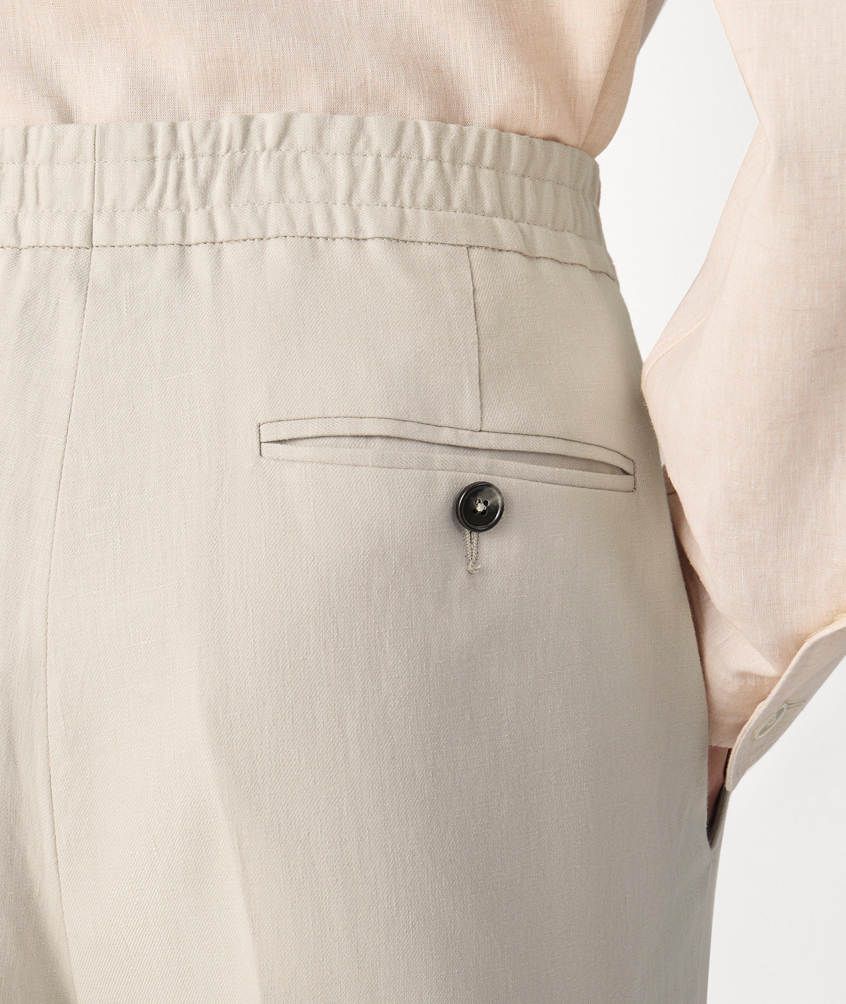 Oasi Linen Flat-Front Pants image 3
