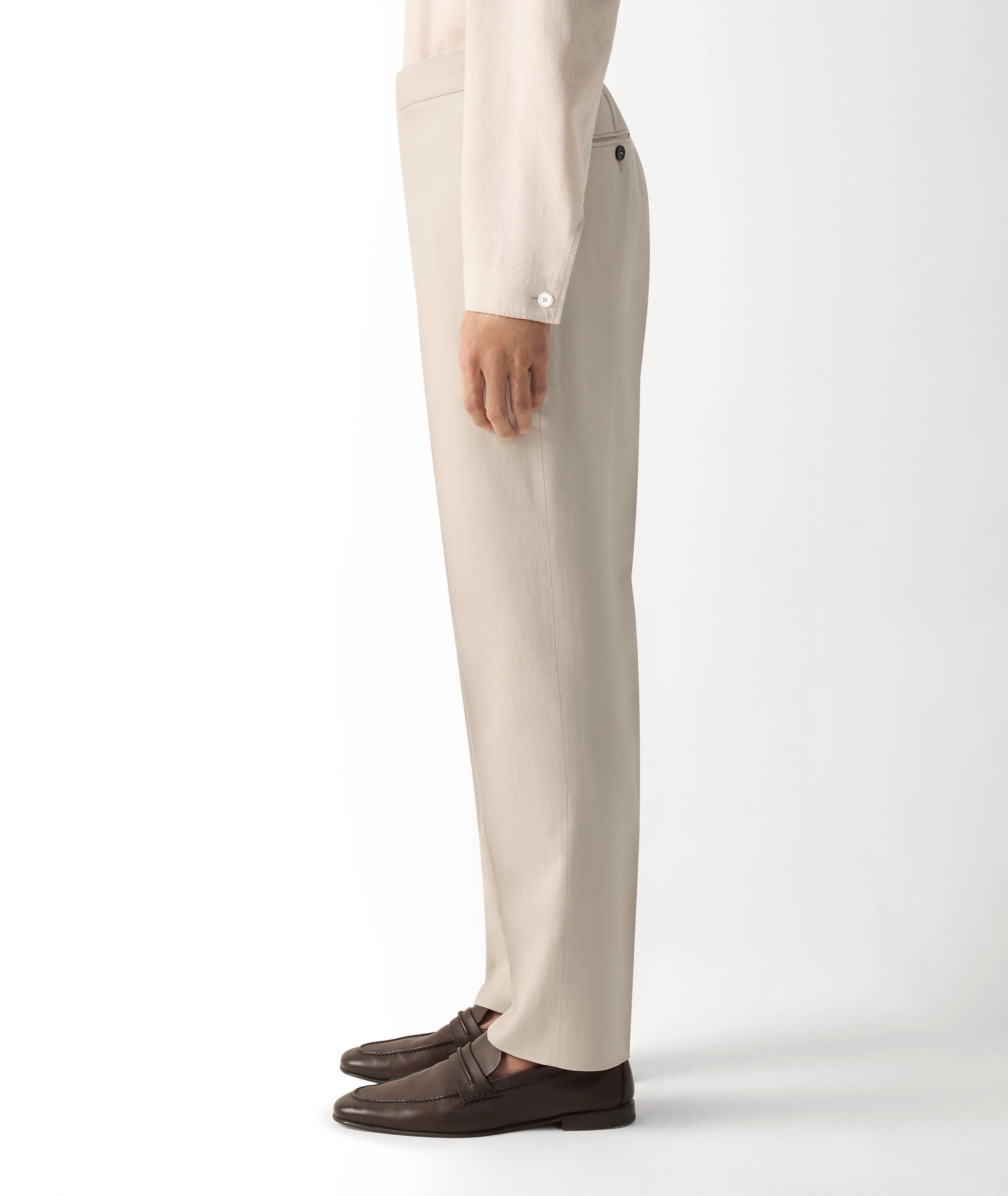 Oasi Linen Flat-Front Pants image 4