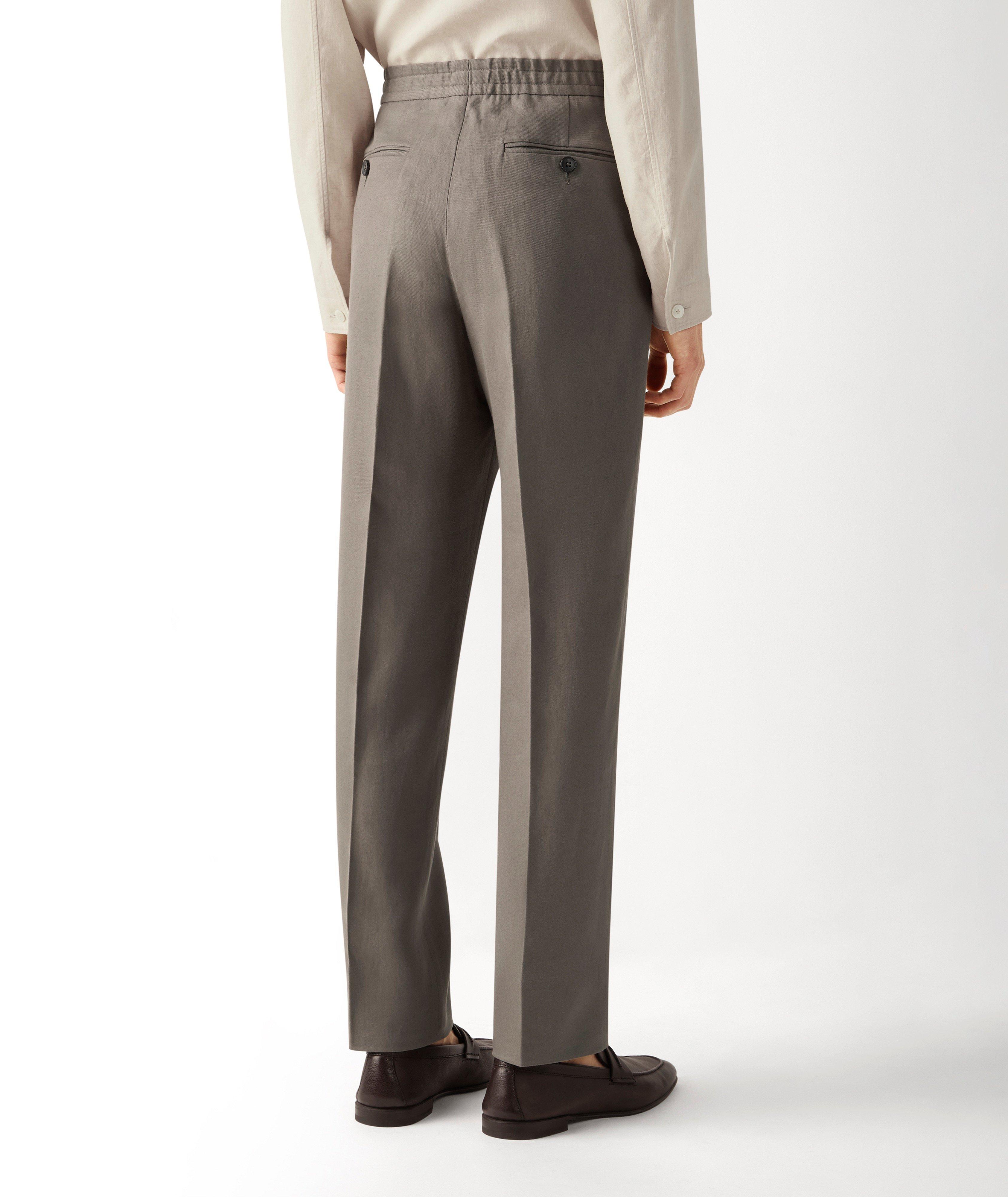 Oasi Linen Flat-Front Pants image 2