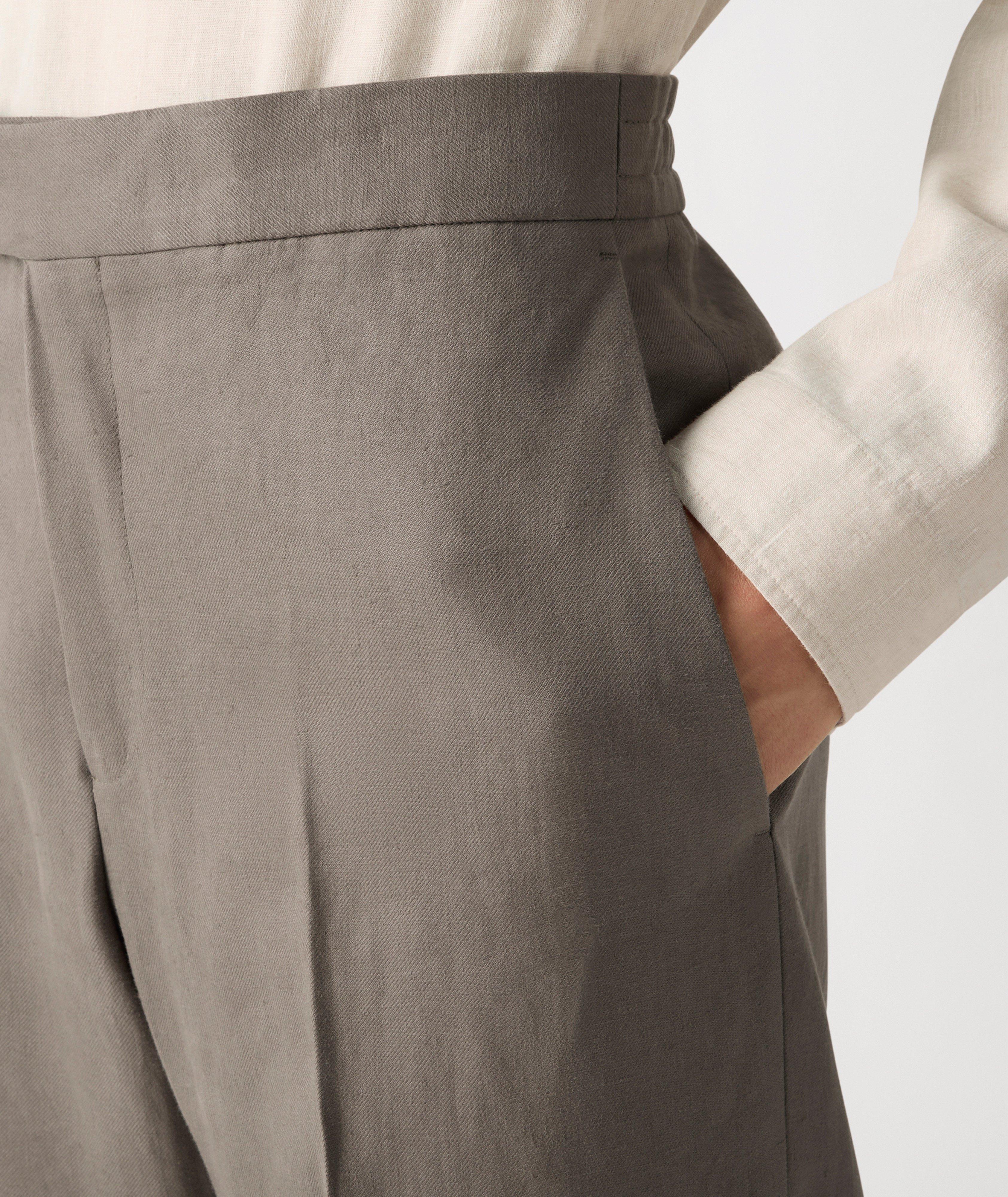 Oasi Linen Flat-Front Pants image 3