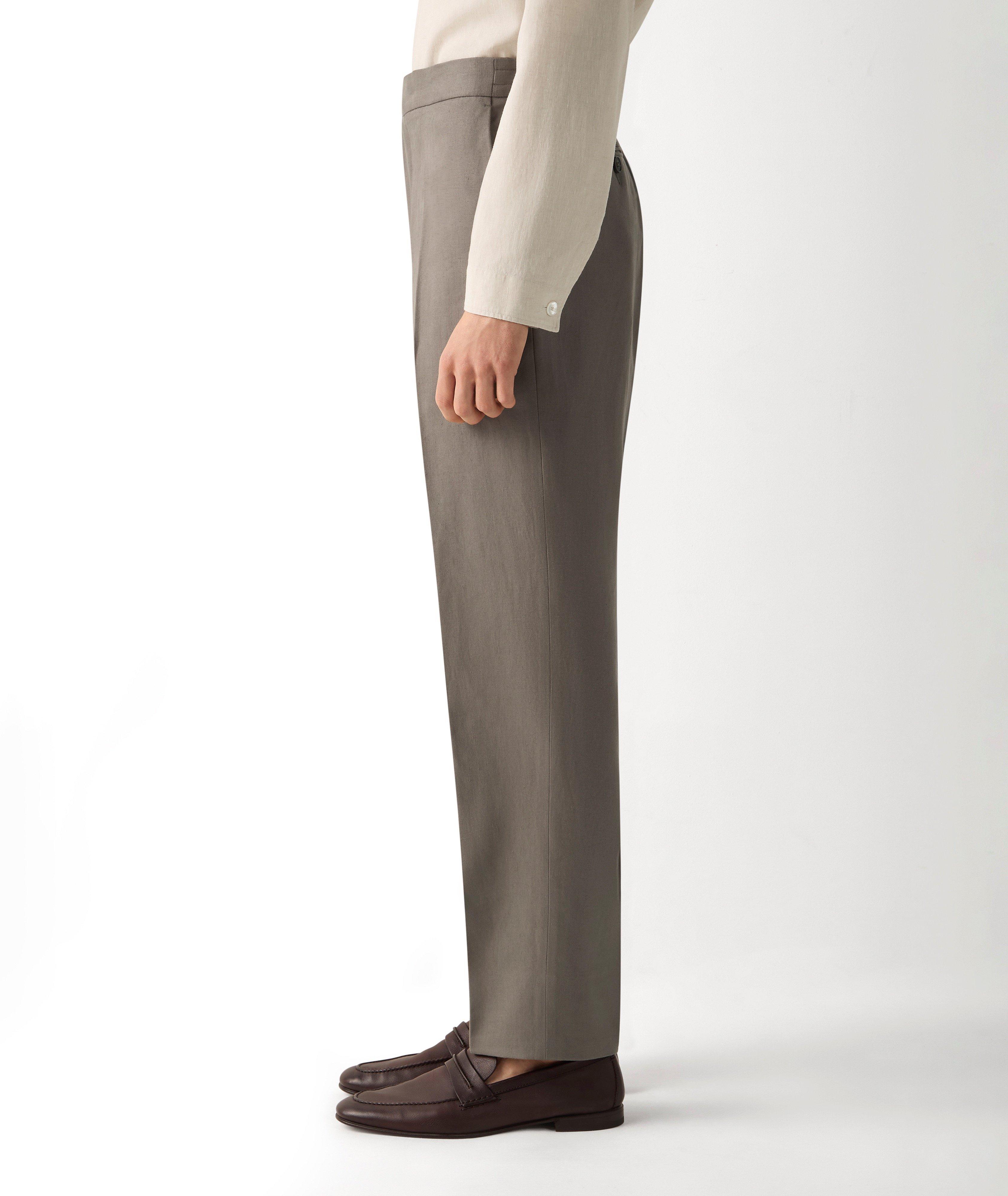 Oasi Linen Flat-Front Pants image 4