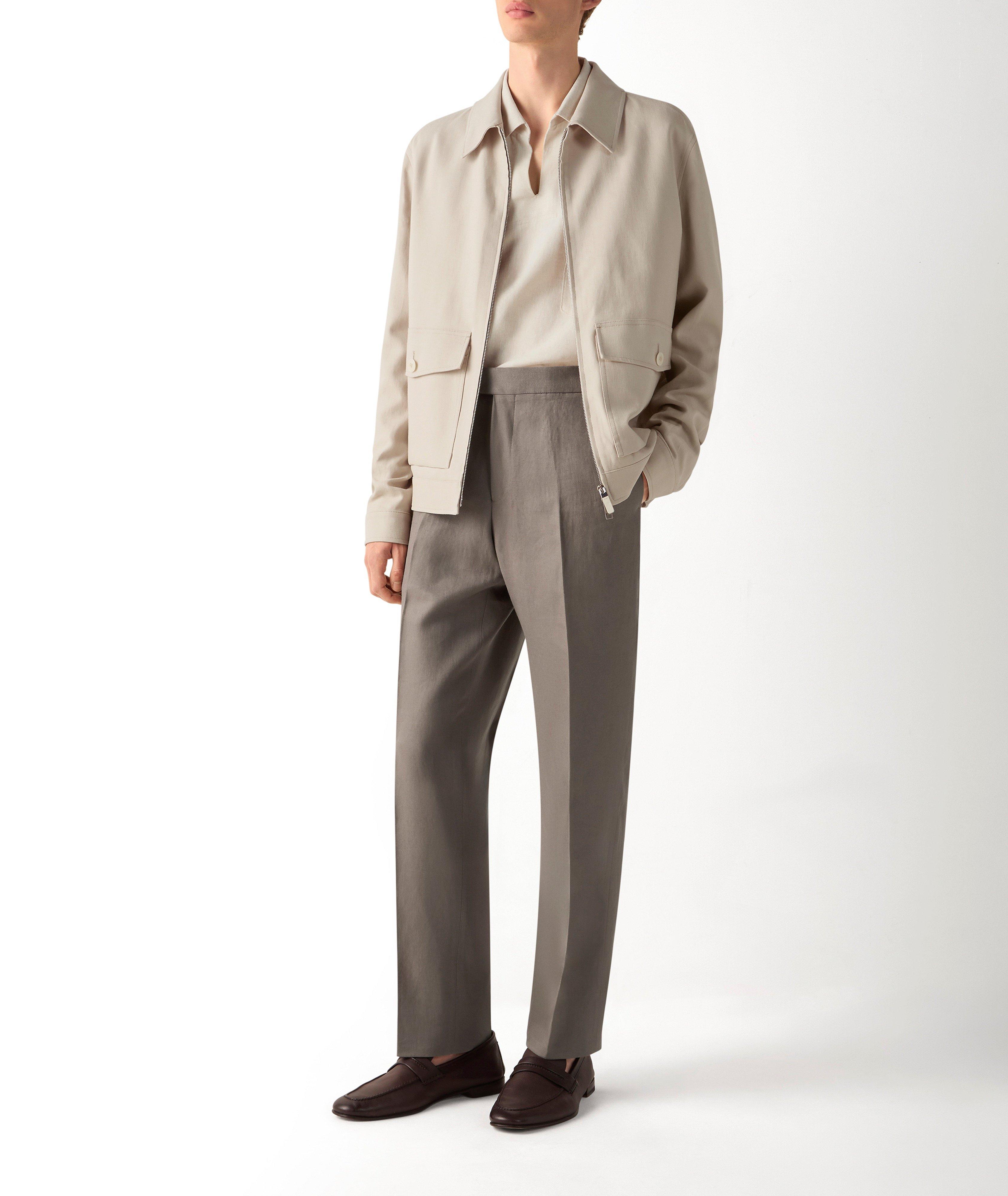 Oasi Linen Flat-Front Pants image 5
