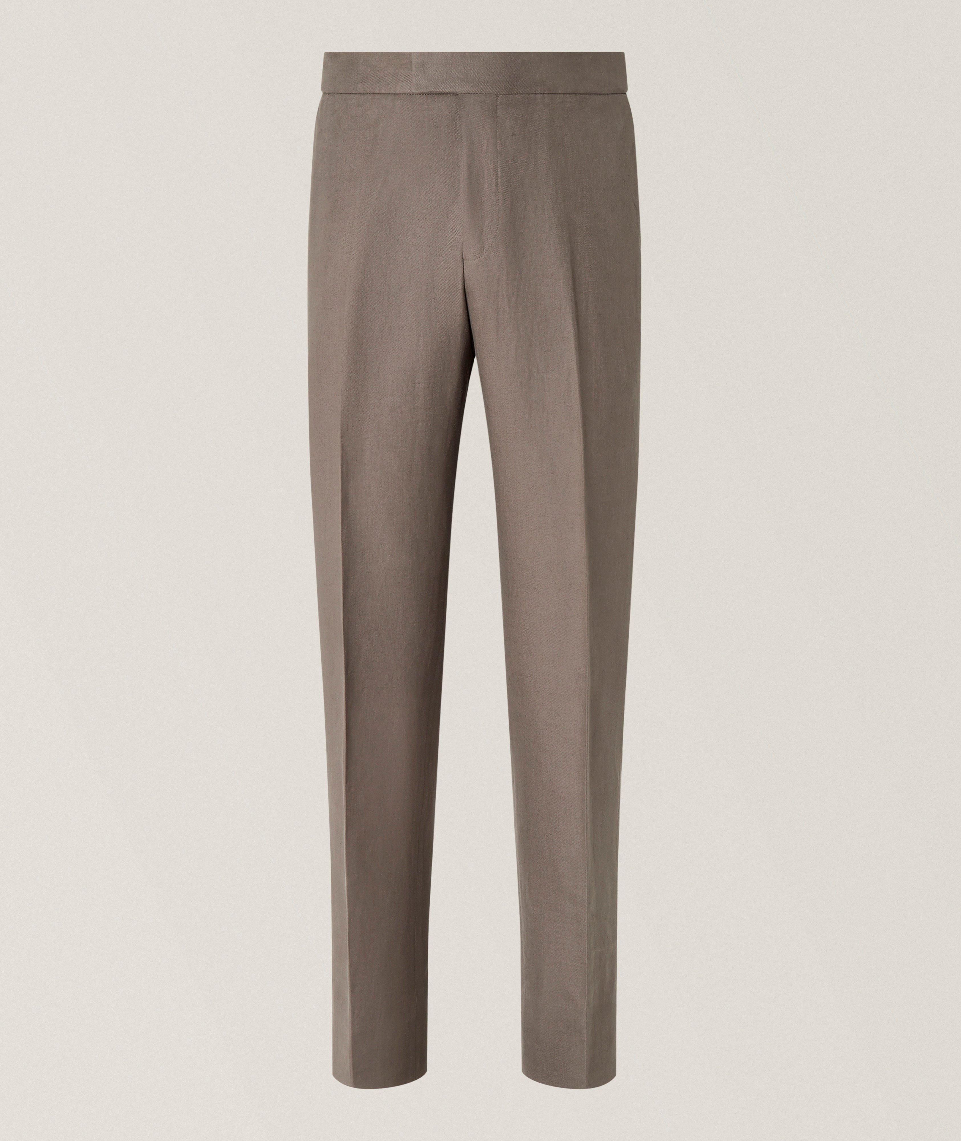 Oasi Linen Flat-Front Pants image 0