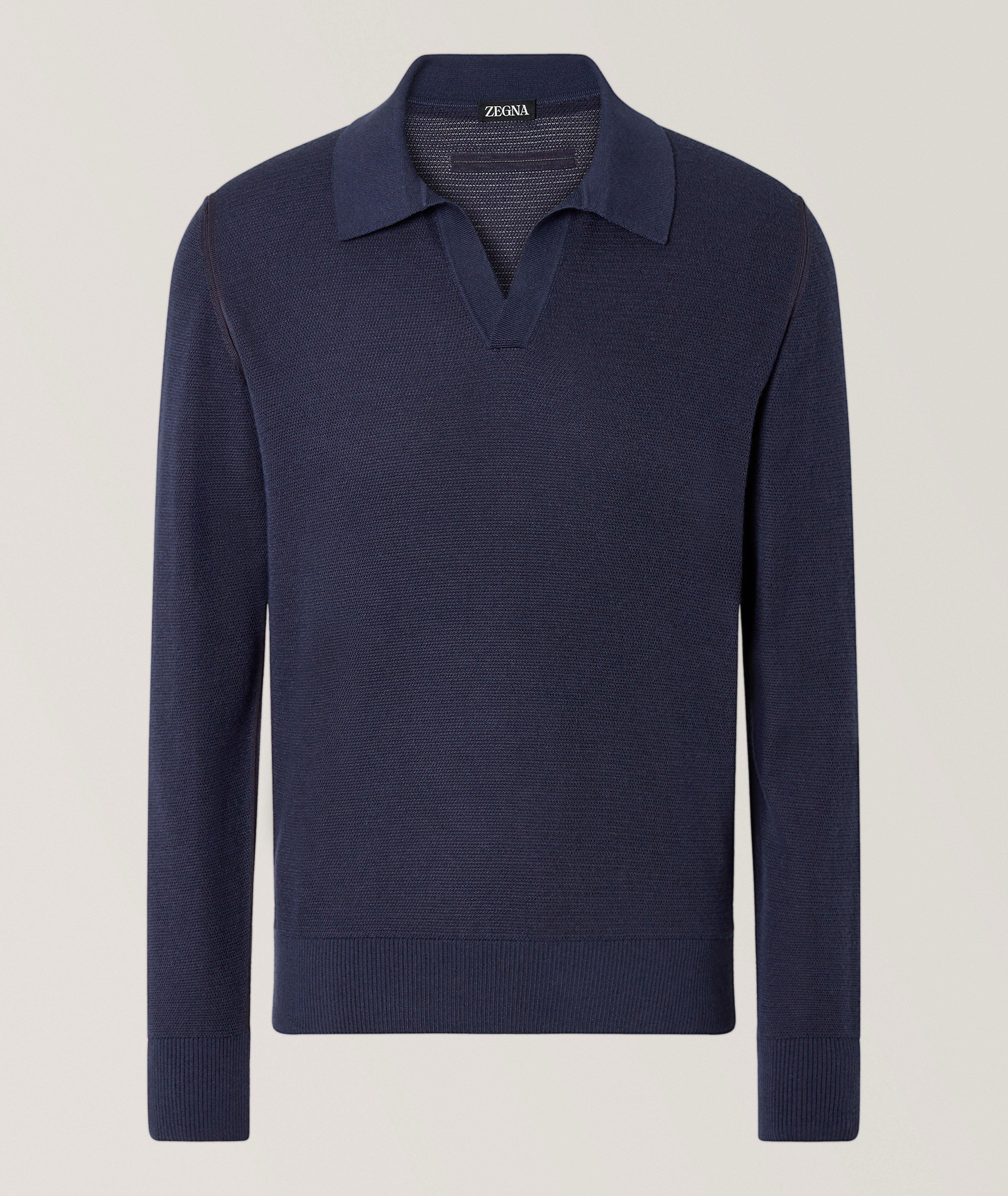 ZEGNA Cashseta Light Long-Sleeve Polo | Sweaters & Knits | Harry Rosen