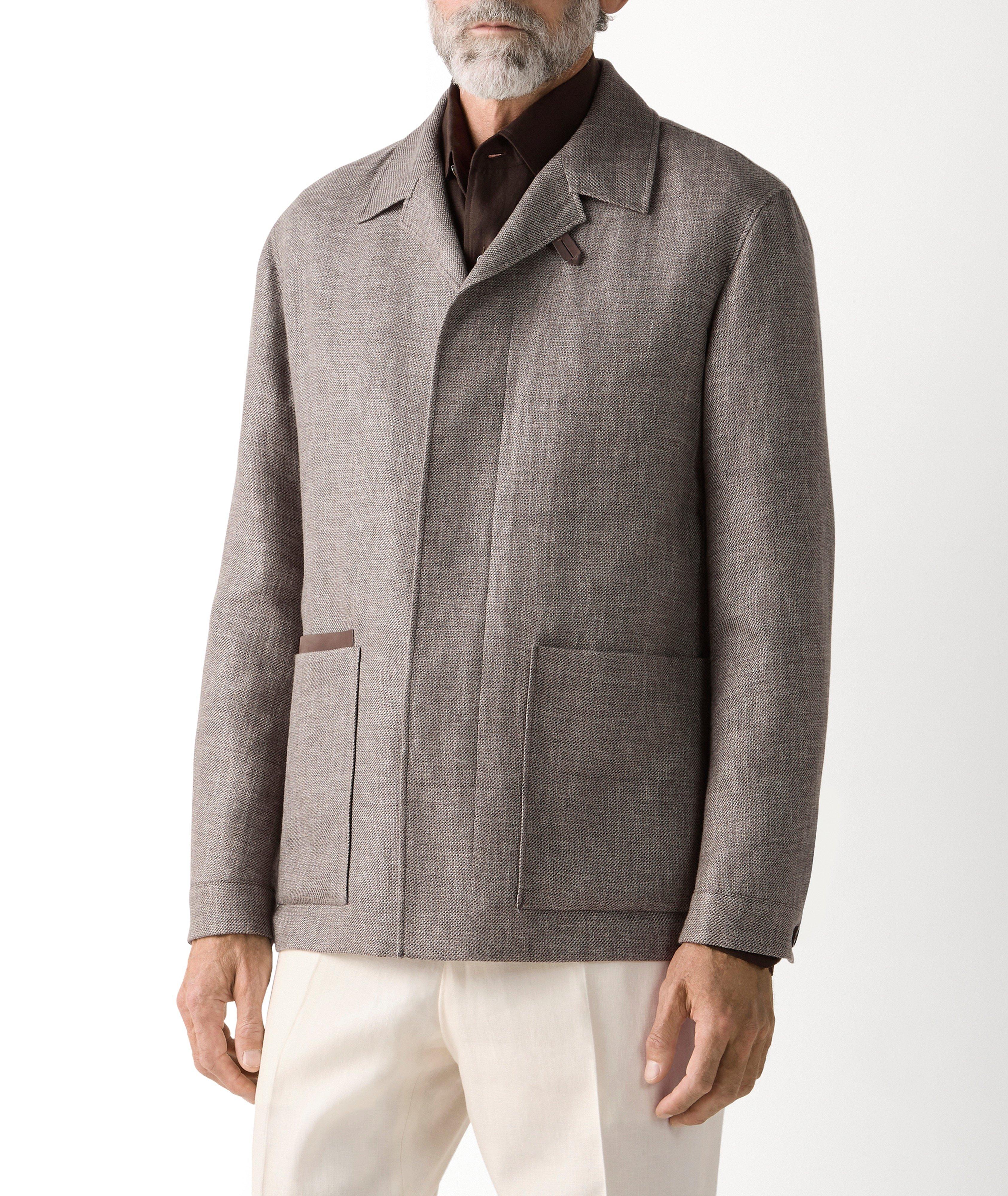 Cashmere-Linen-Silk Chore Jacket image 1
