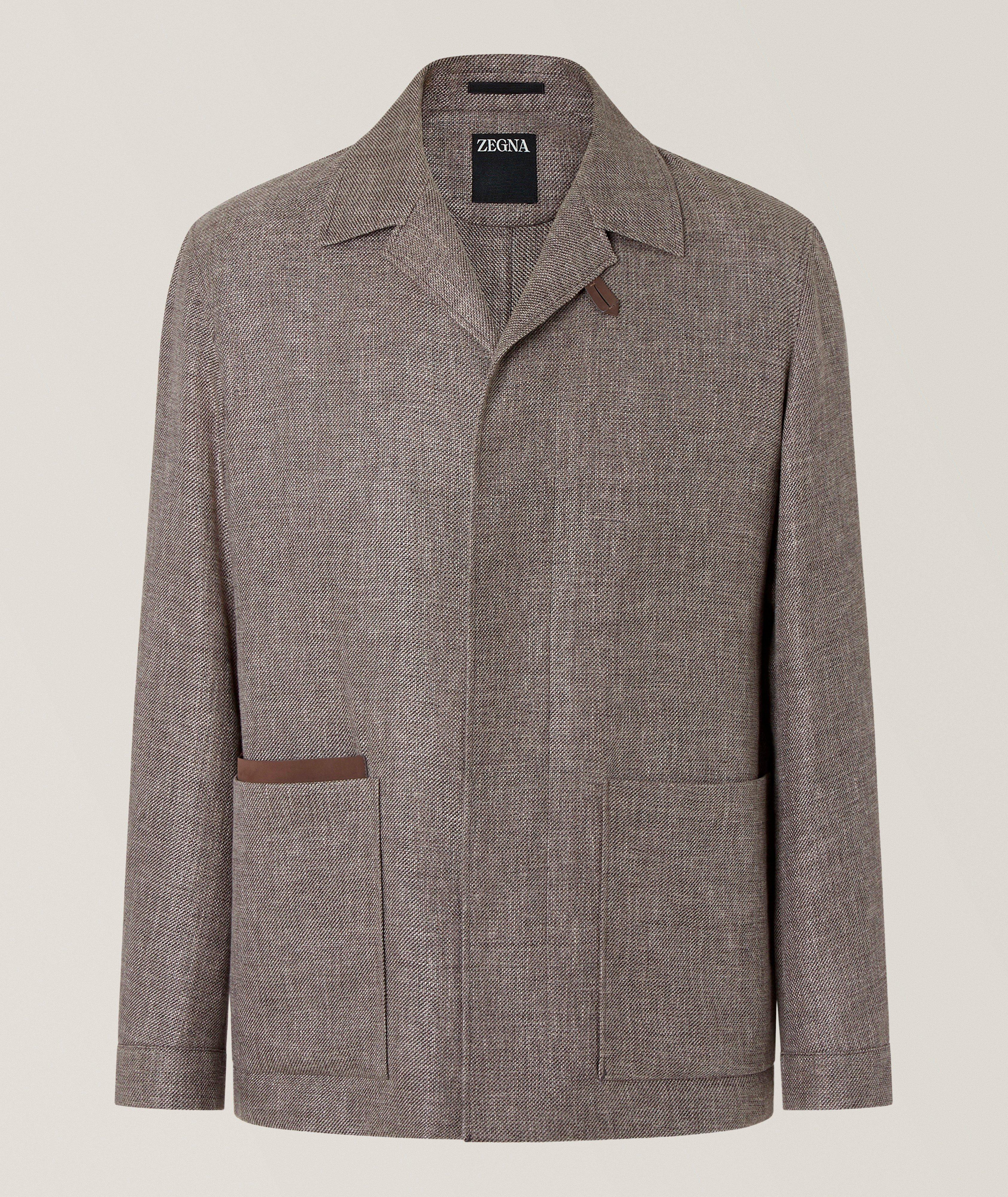 Cashmere-Linen-Silk Chore Jacket image 0