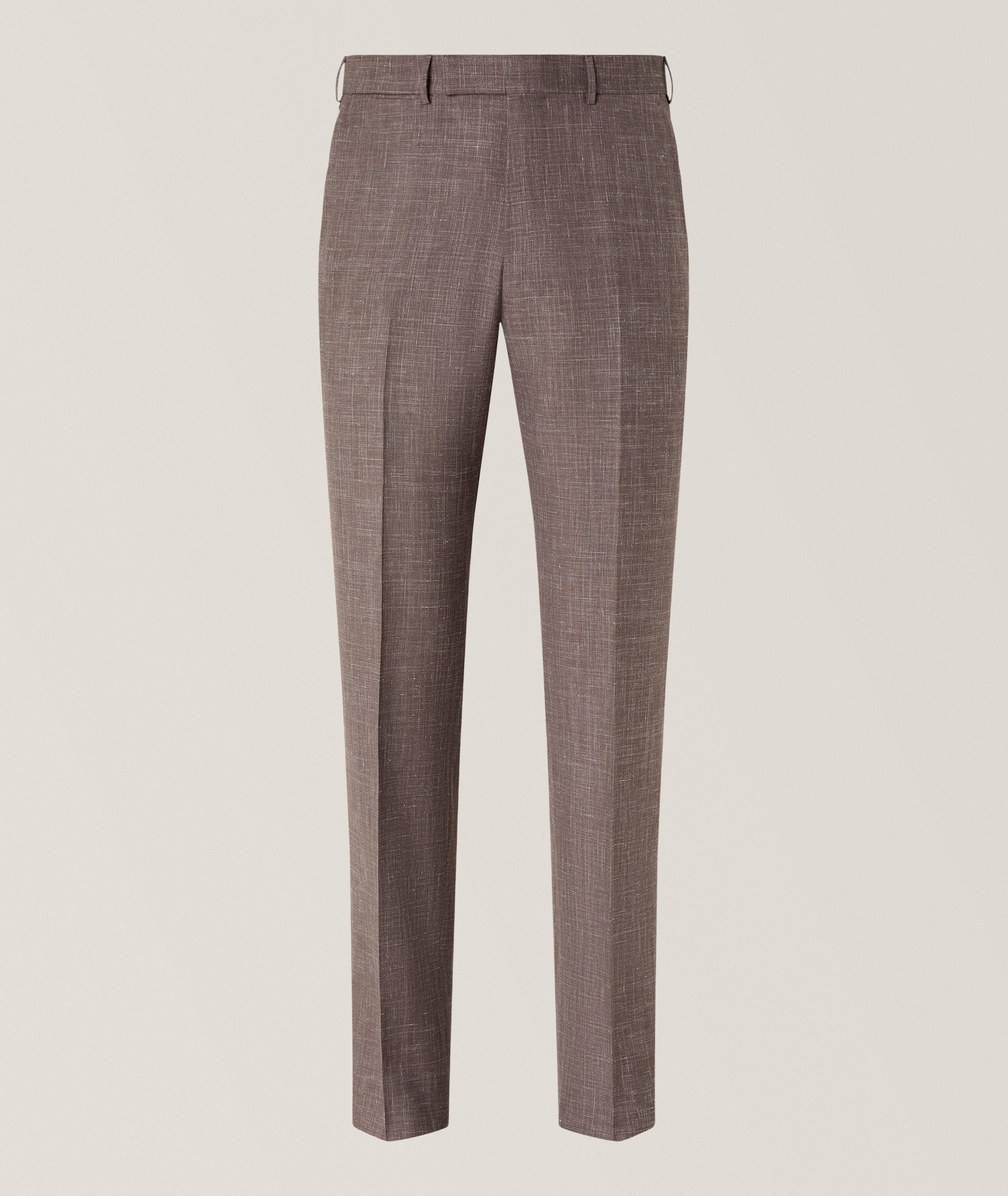 ZEGNA Crossover Wool-Silk-Linen Pants | Dress Pants | Harry Rosen