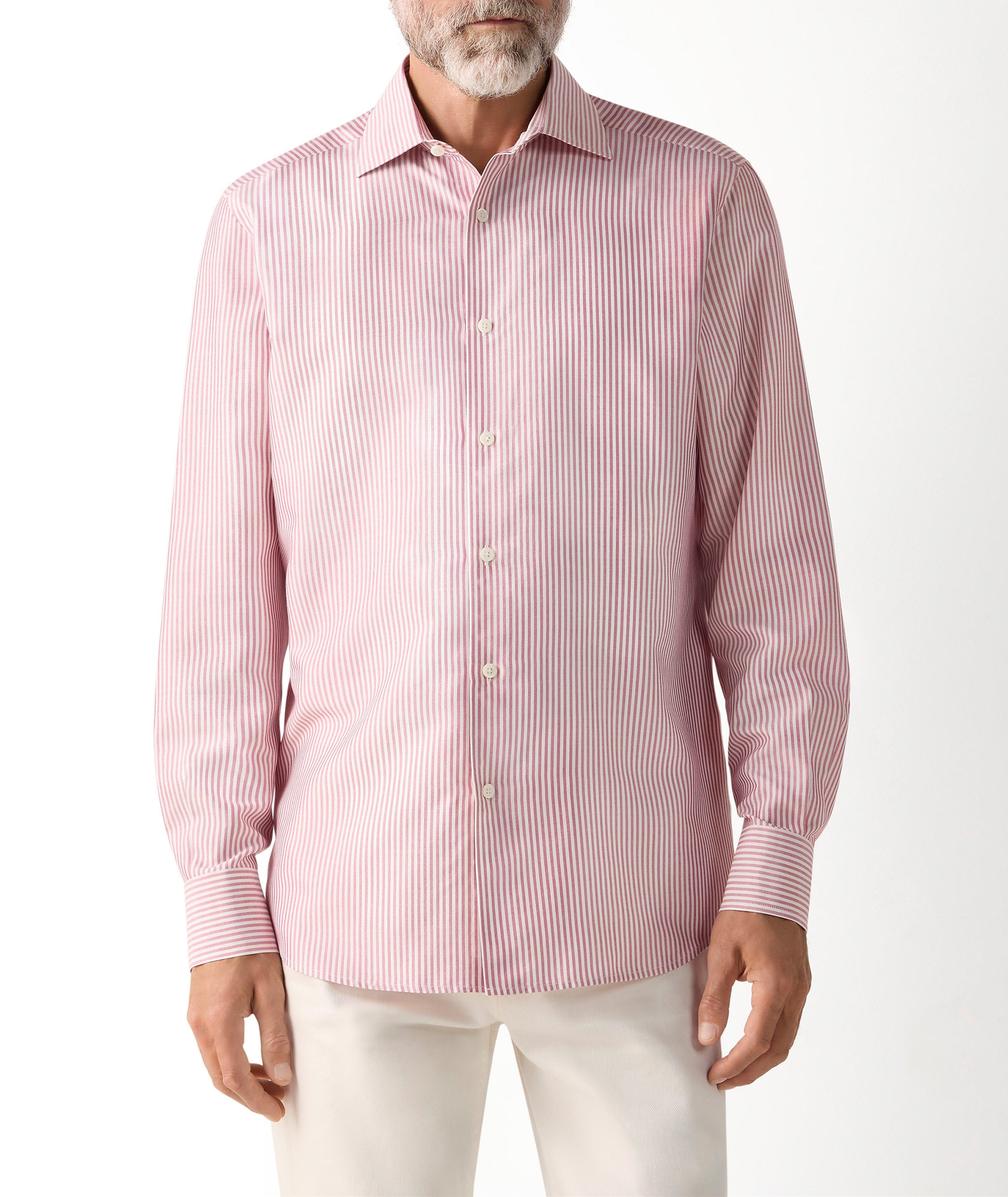 Chemise soie rayée teinte en pièce image 1