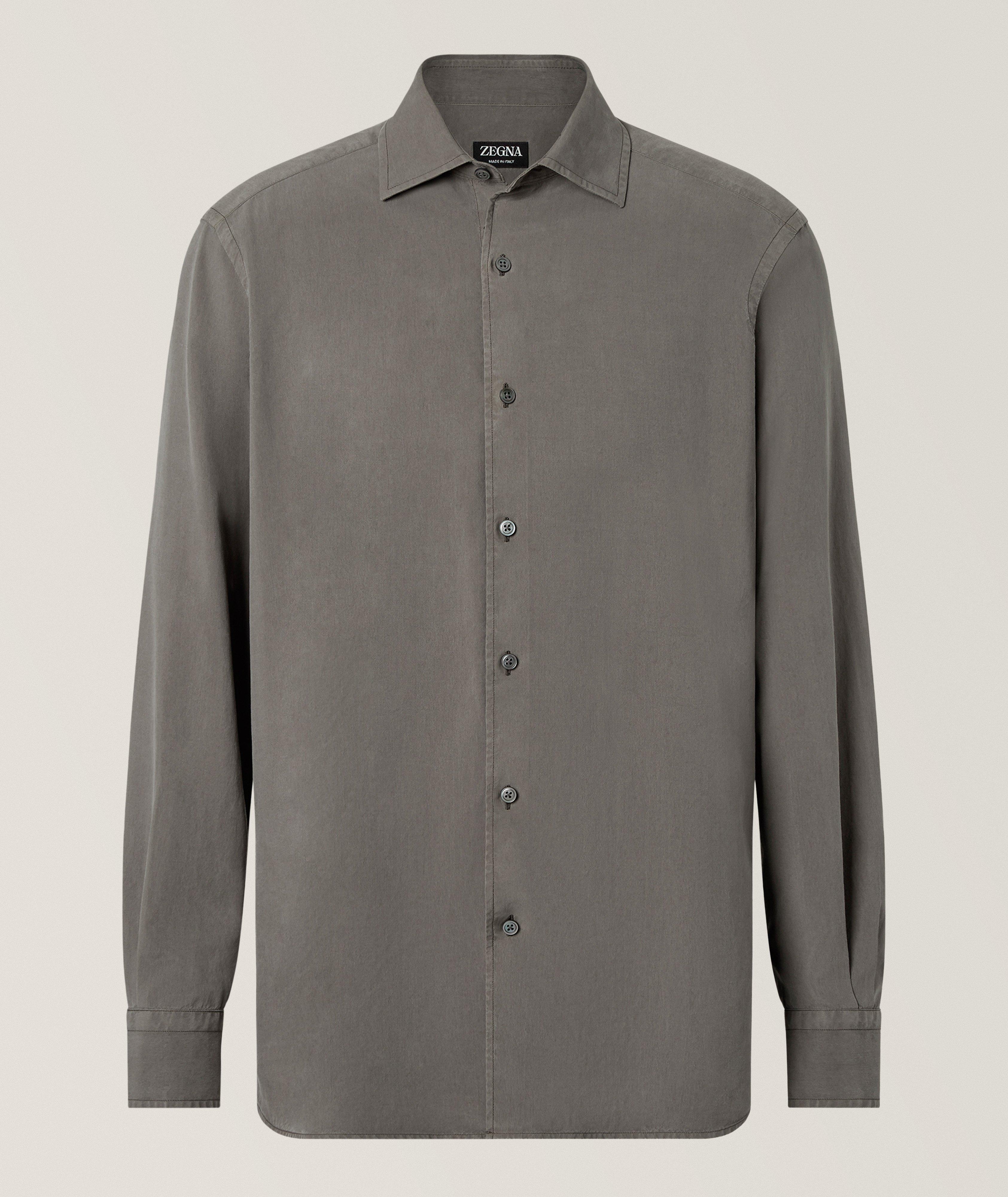 ZEGNA Garment-Dyed Silk Shirt