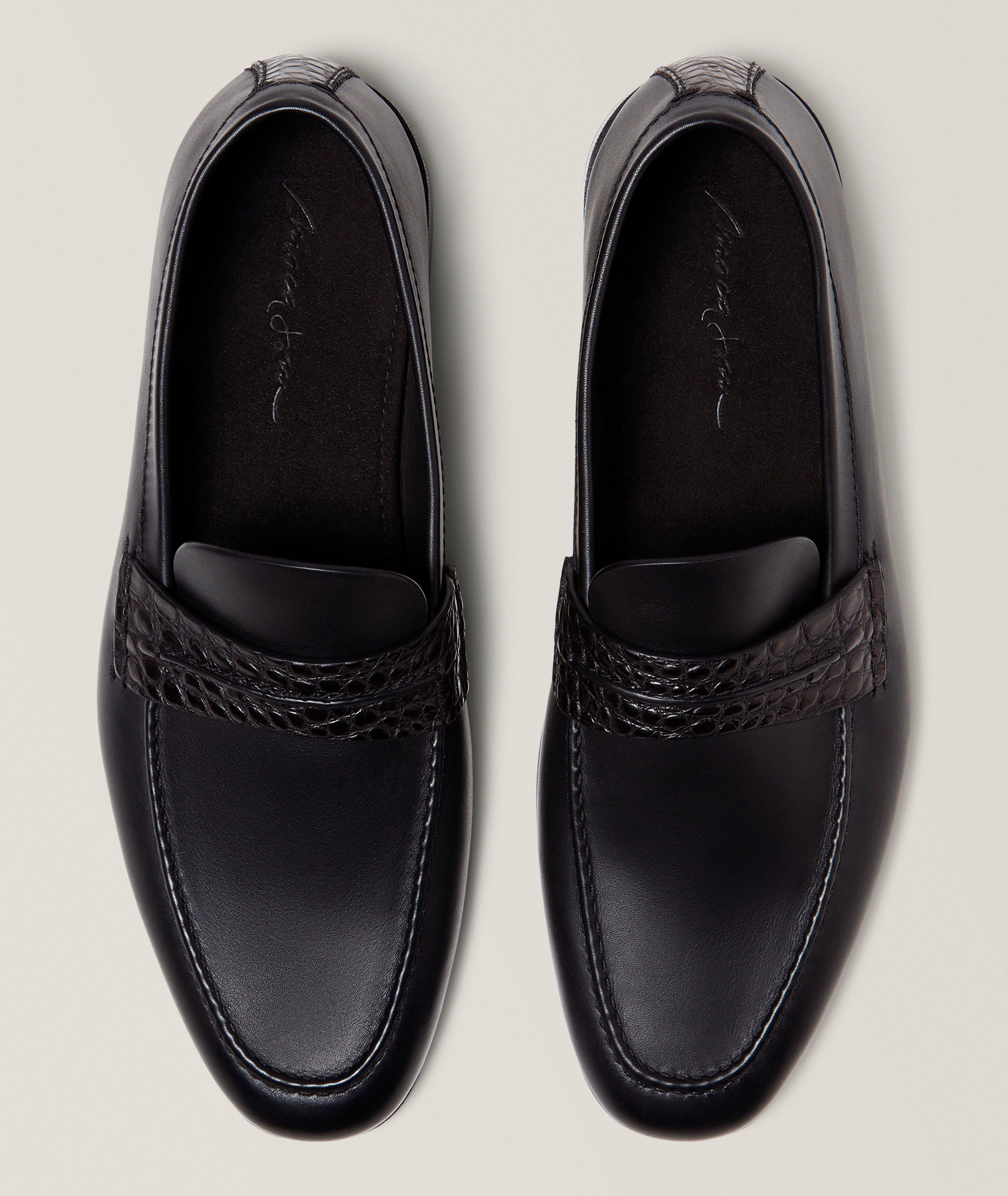 ZEGNA Leather & Alligator Mocassin Loafers | Casual Shoes | Harry Rosen