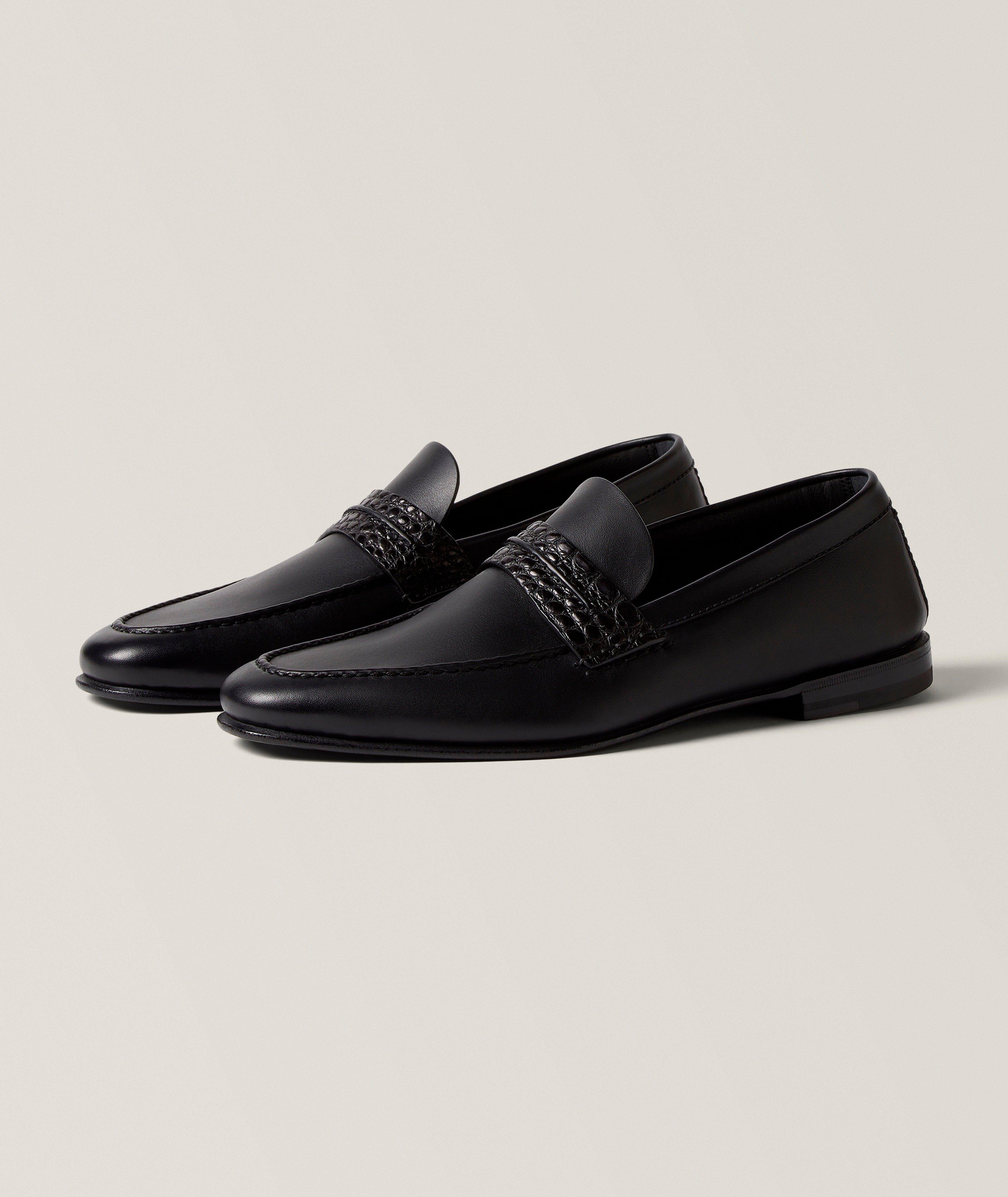 ZEGNA Leather & Alligator Mocassin Loafers | Casual Shoes | Harry Rosen