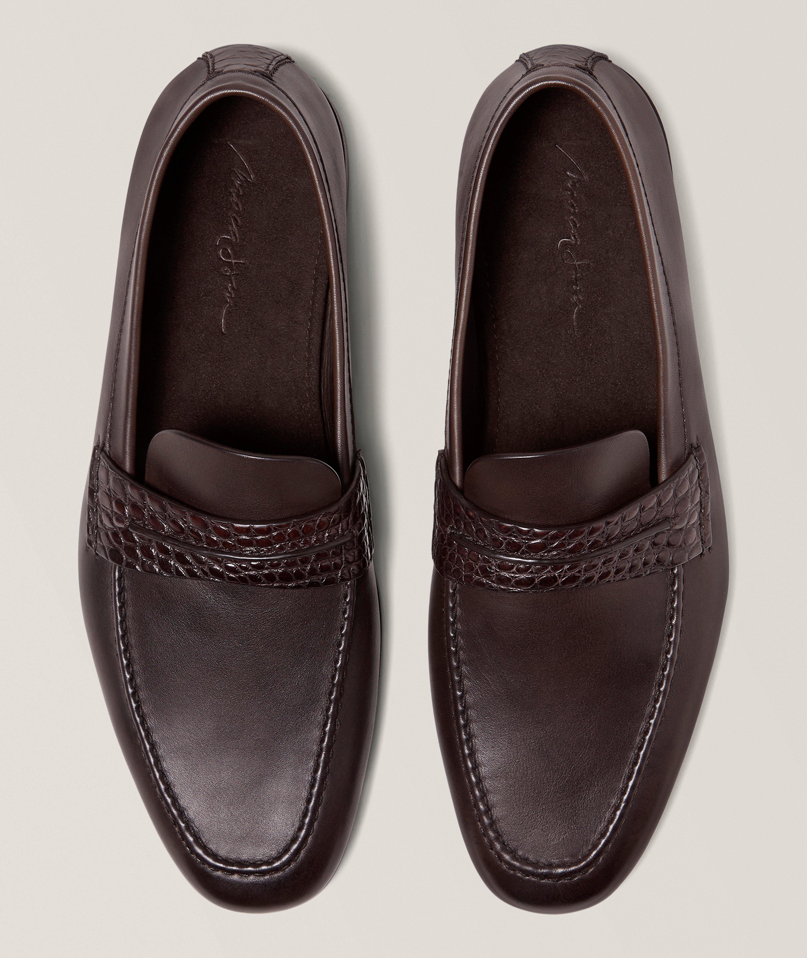 ZEGNA Leather & Alligator Mocassin Loafers | Casual Shoes | Harry Rosen