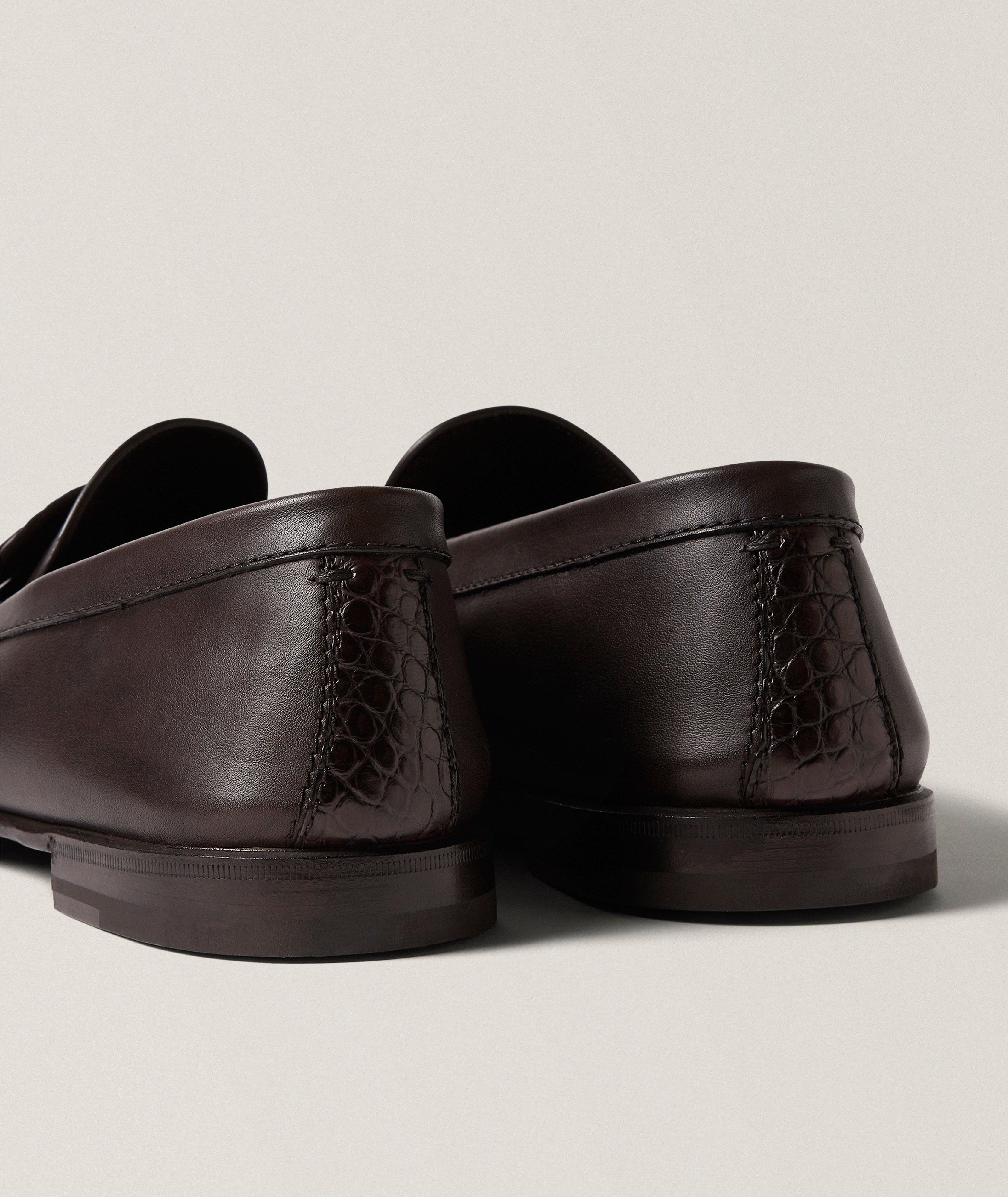 ZEGNA Leather & Alligator Mocassin Loafers | Casual Shoes | Harry Rosen