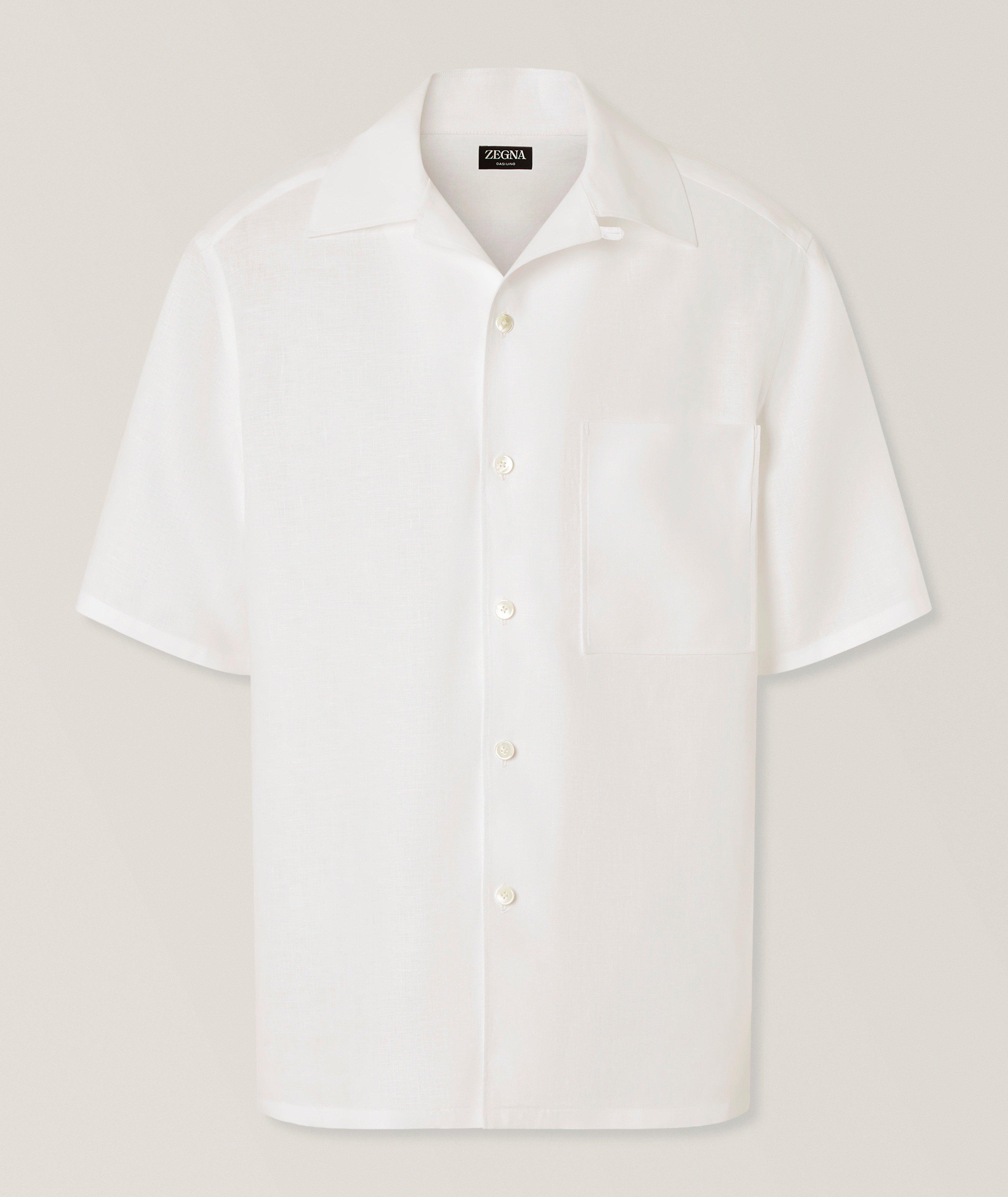 size 17 dress shirt Royal Oxford Barrel Cuff Trim Fit Dress Shirt in Blue by David Donahue 16.5 / 32/33 / Blue