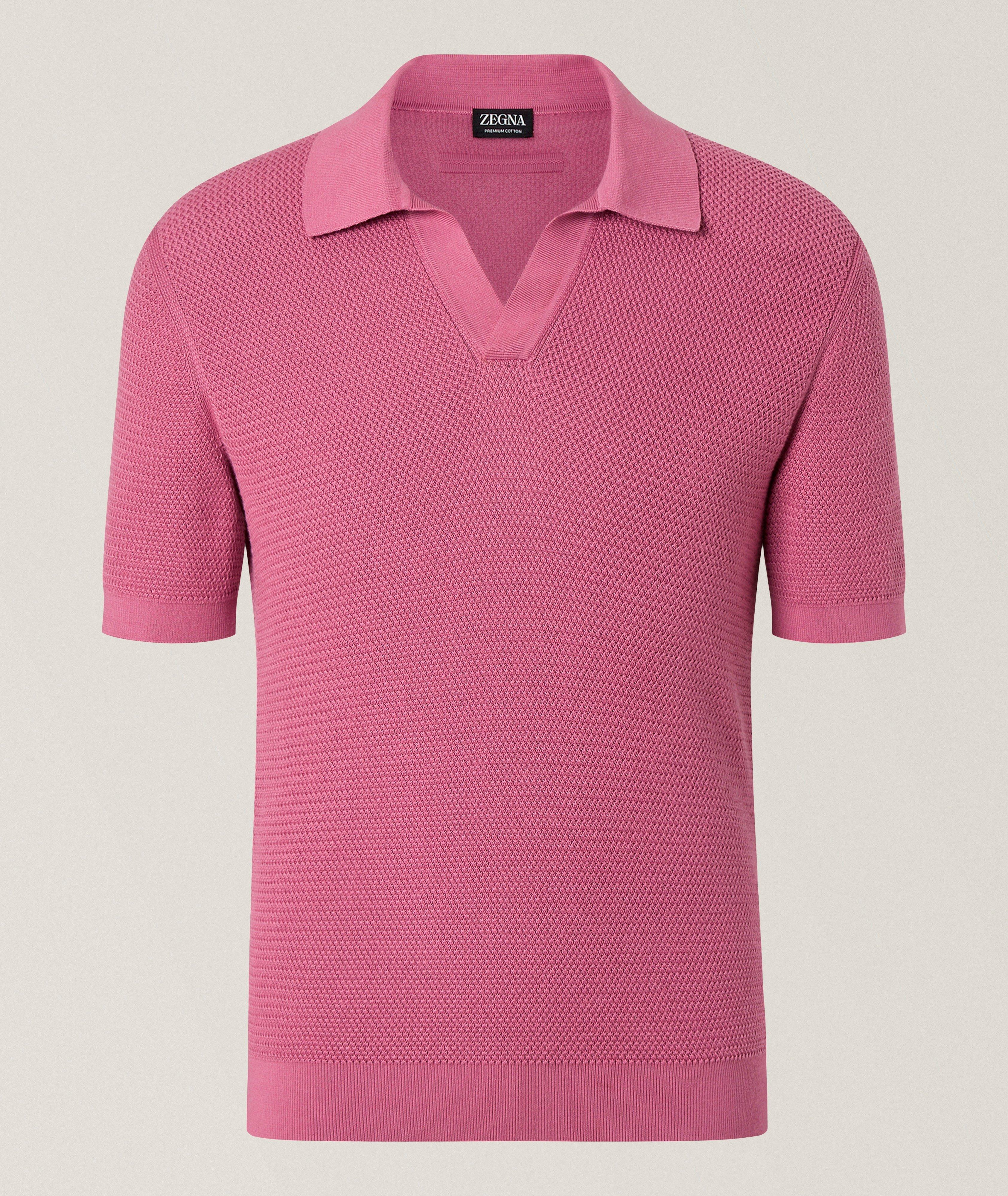 ZEGNA Premium Cotton Johnny Collar Polo
