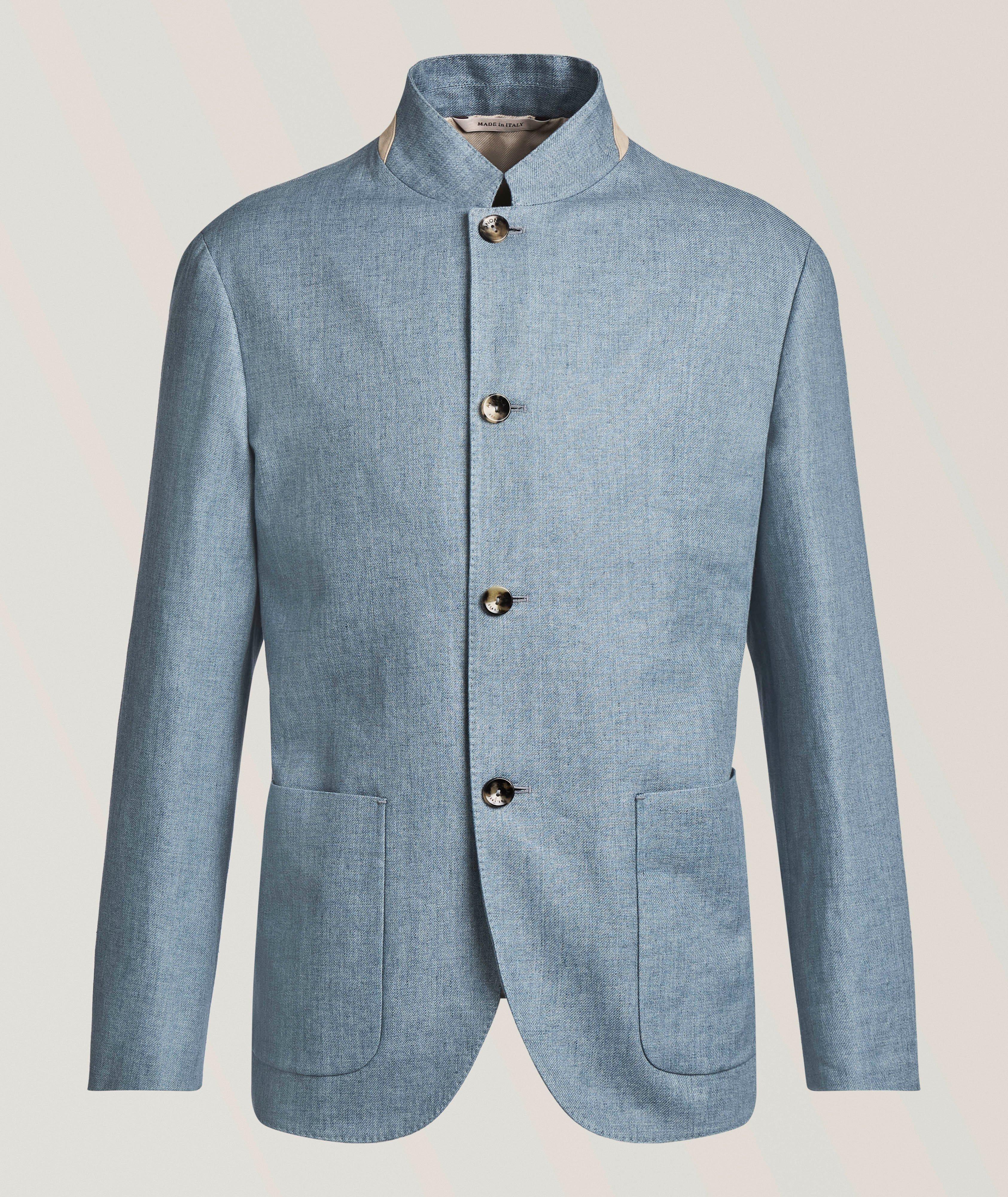 Agnona Monaco Délavé Linen Sport Jacket