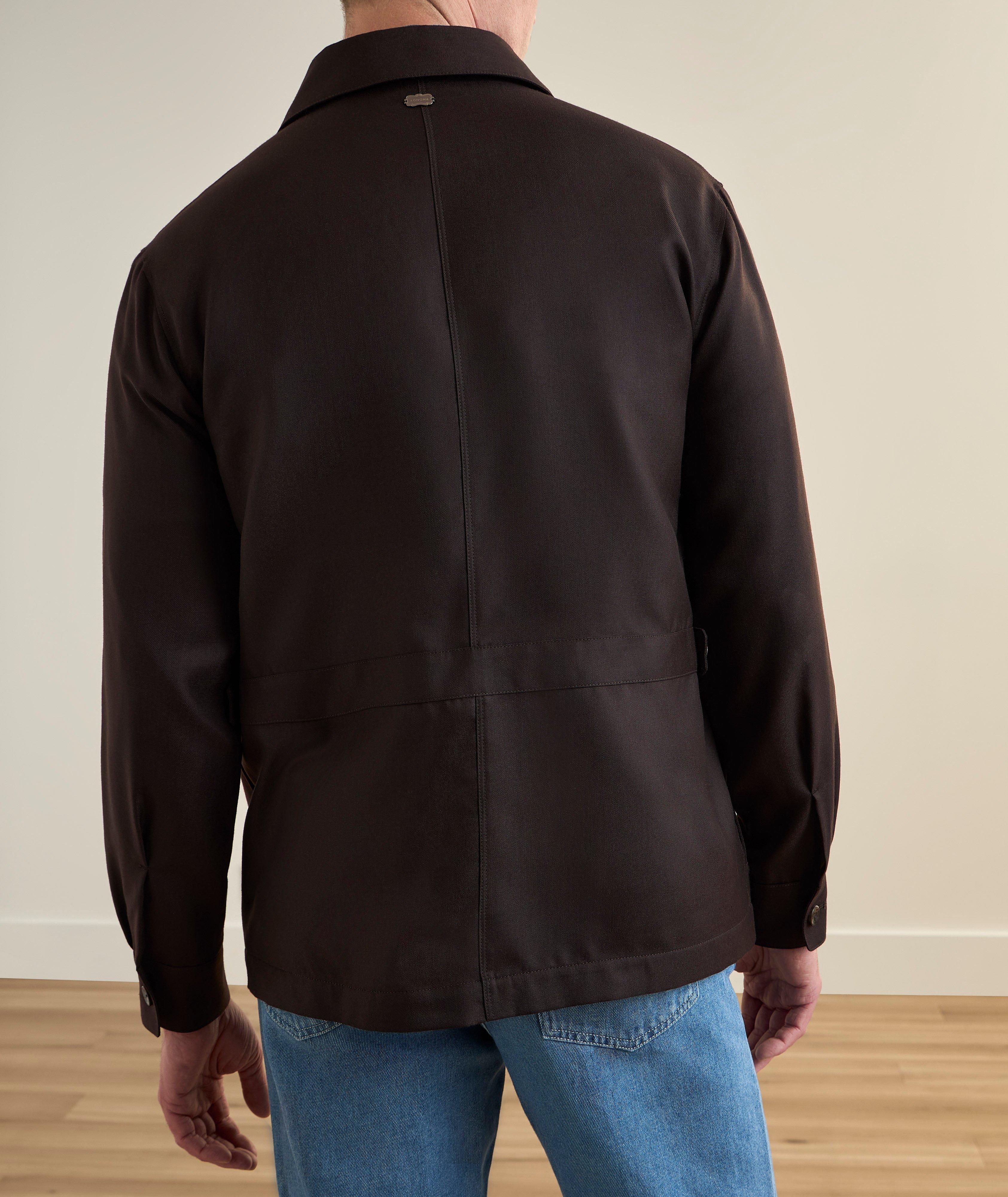 Cashmere-Silk Twill Overshirt image 2