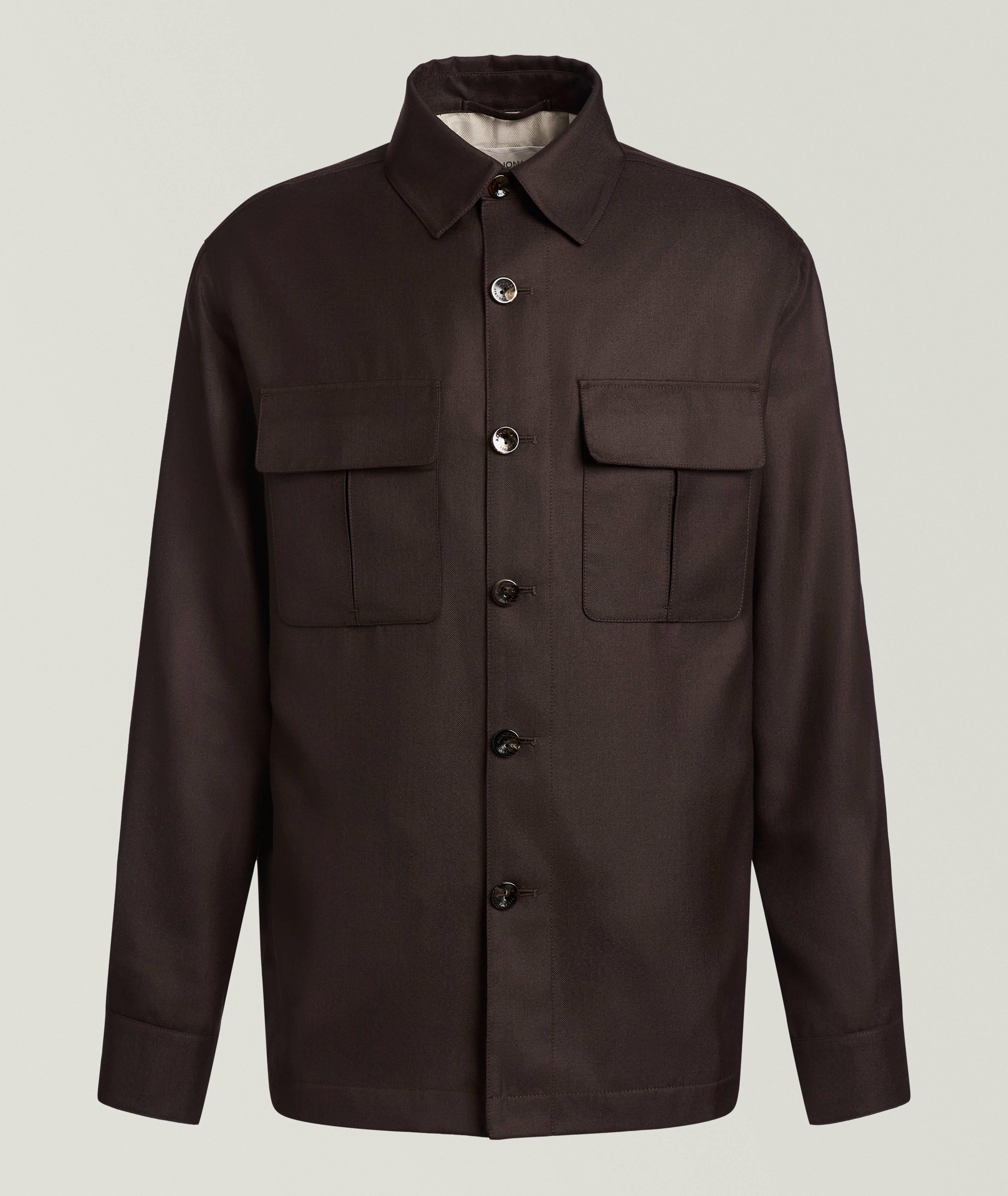 Cashmere-Silk Twill Overshirt image 0