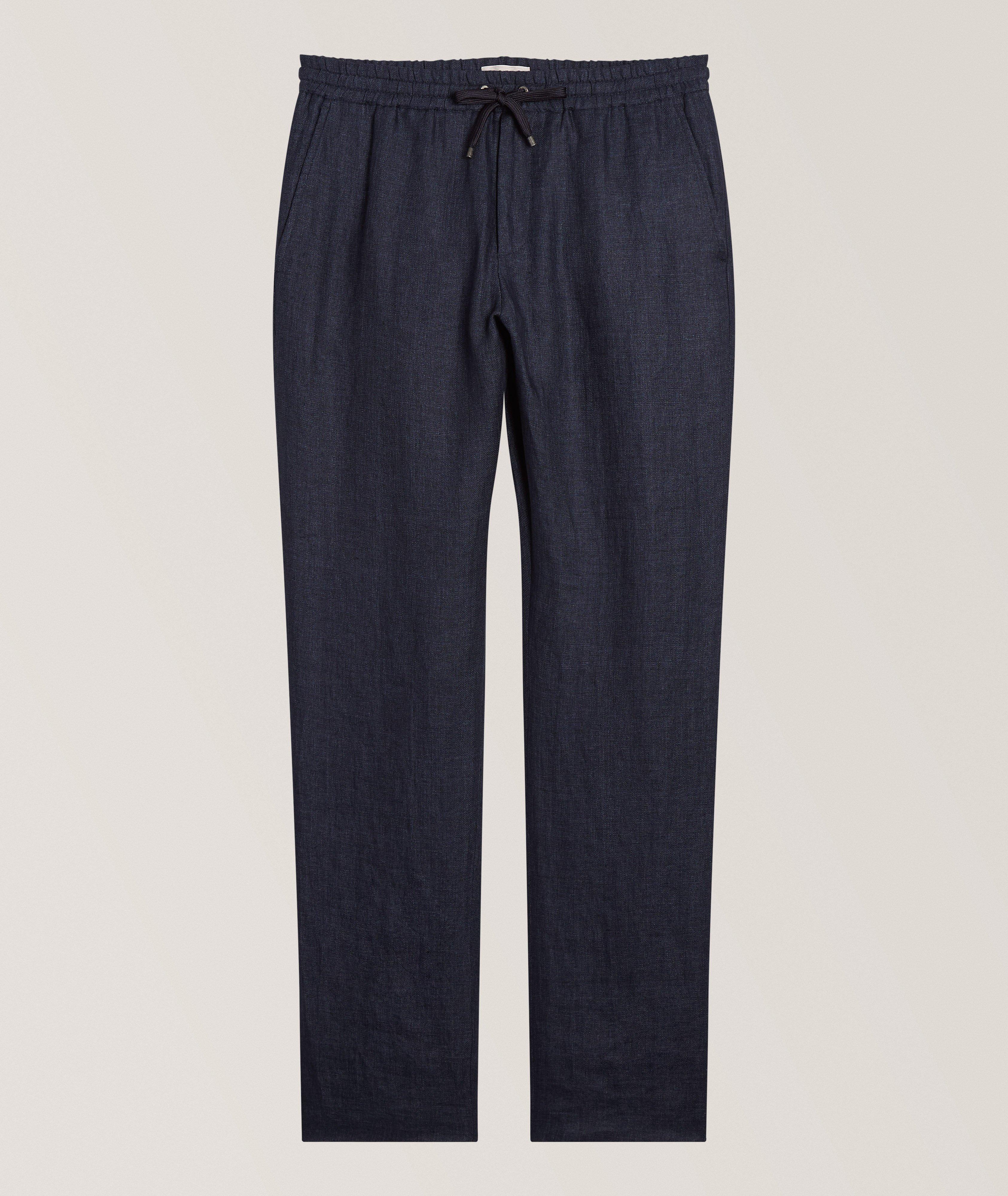 Agnona Delave Linen Drawstring Pants