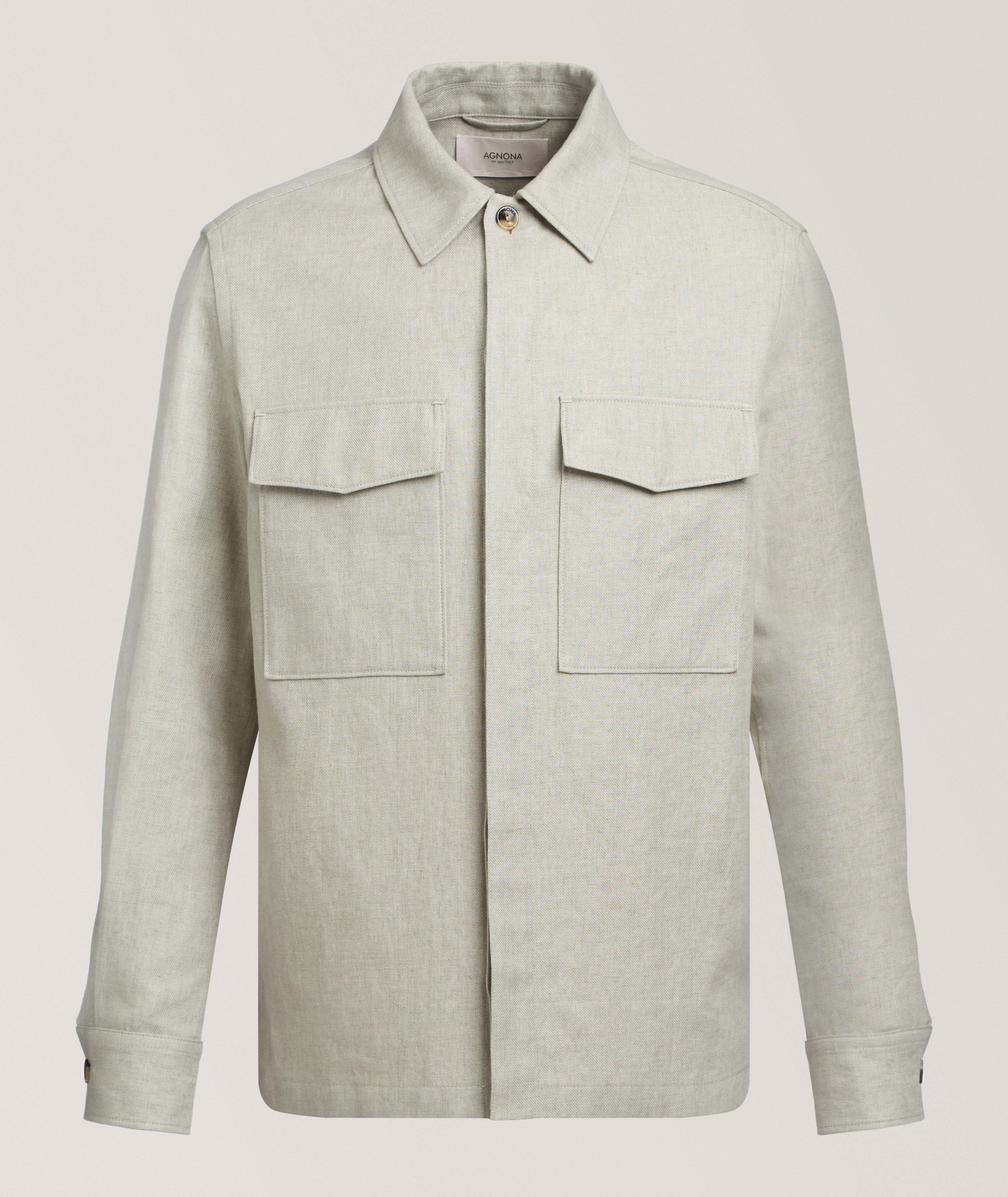 Agnona Delave Linen Overshirt 