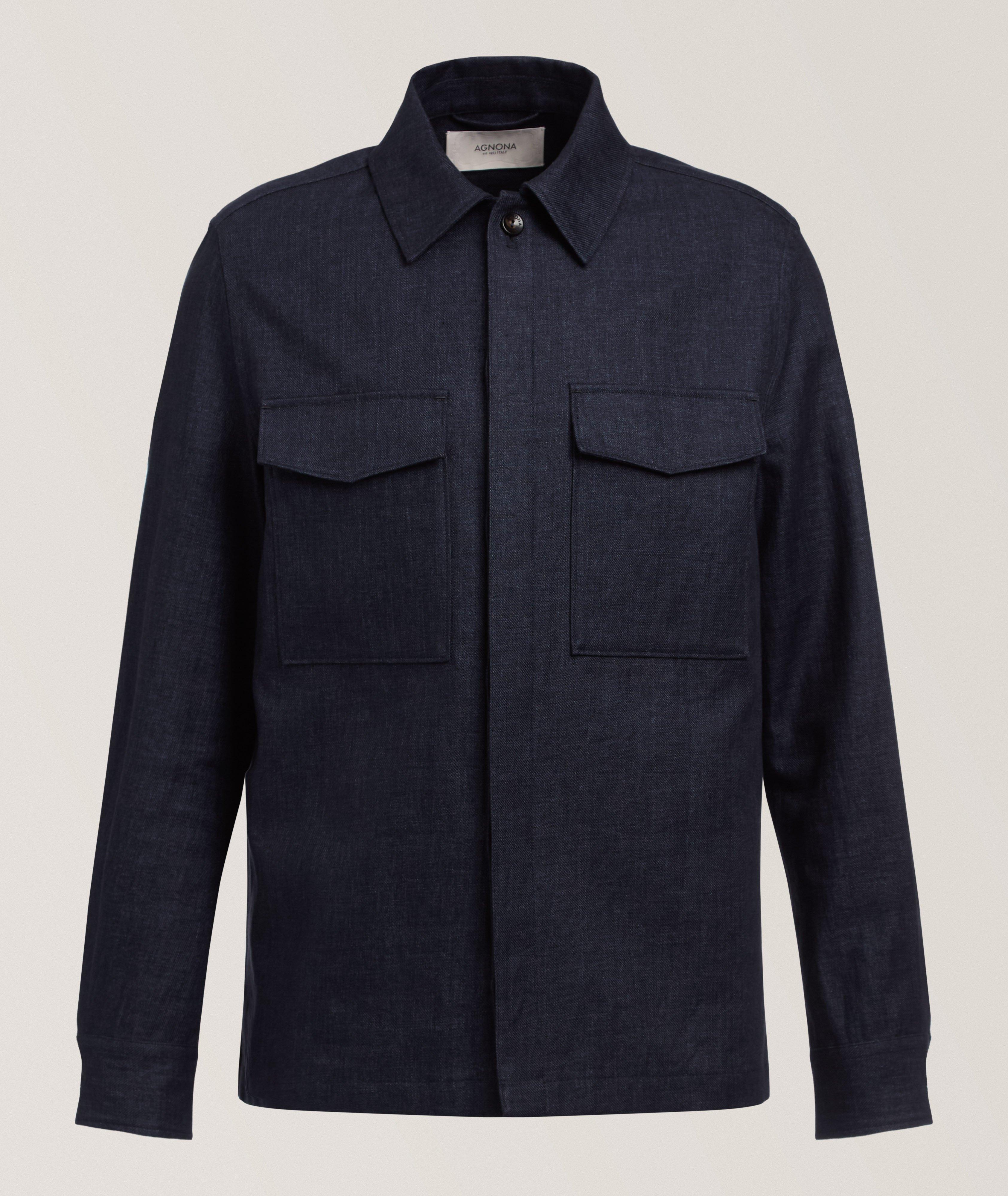 Agnona Delave Linen Overshirt 