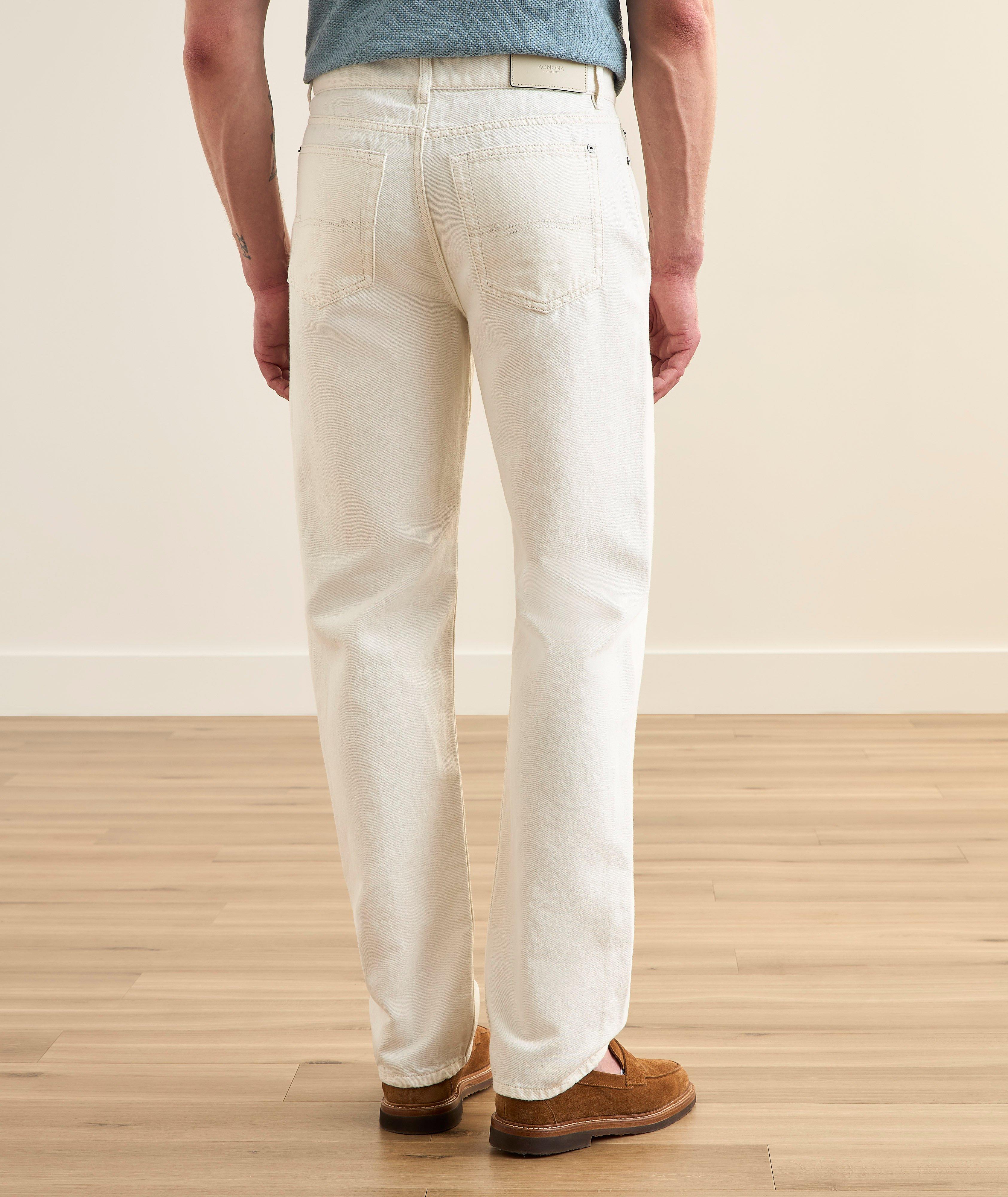 Cotton-Linen Straight-Leg Jeans  image 2
