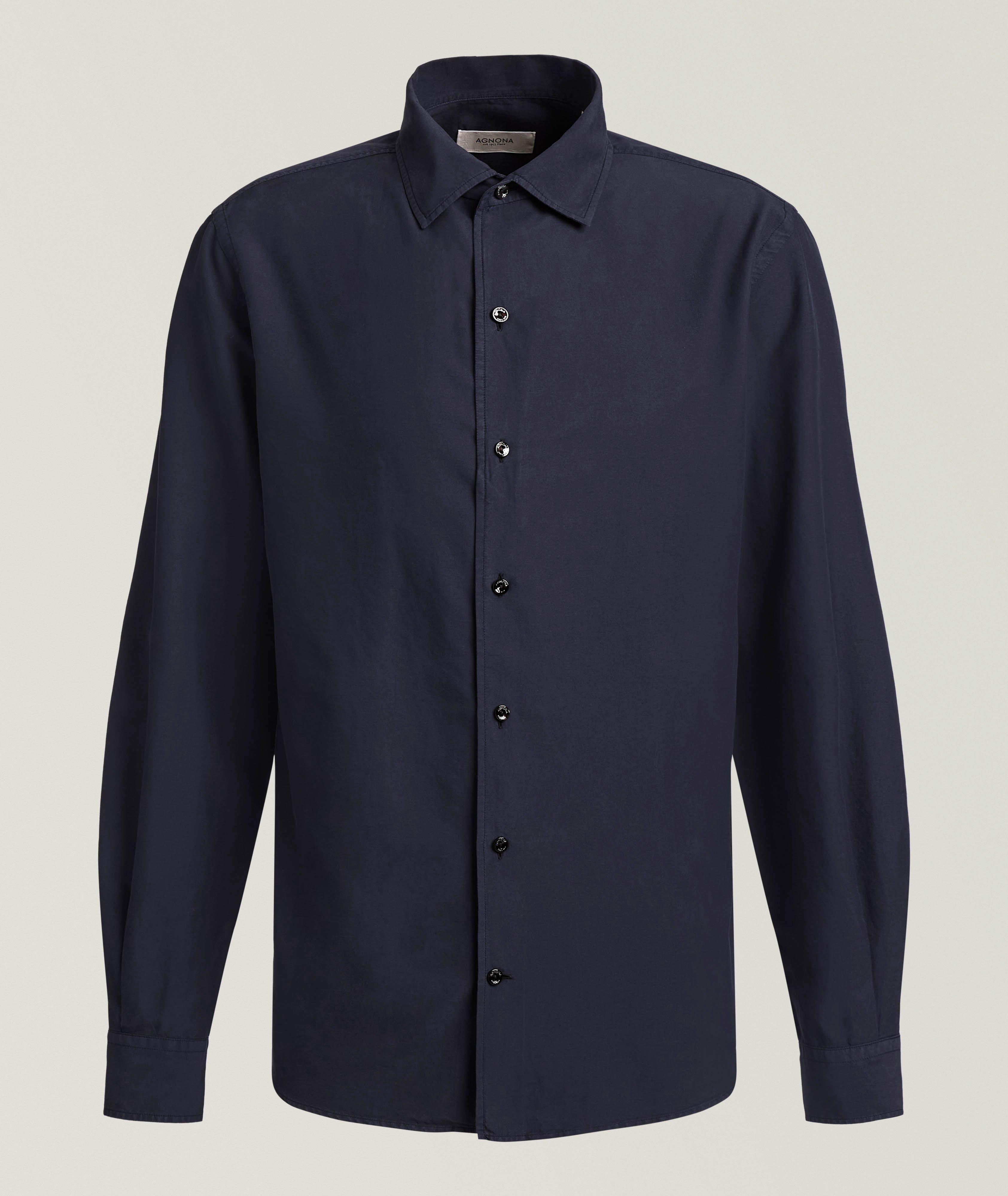 Agnona Garment Dyed Cotton-Silk Shirt 