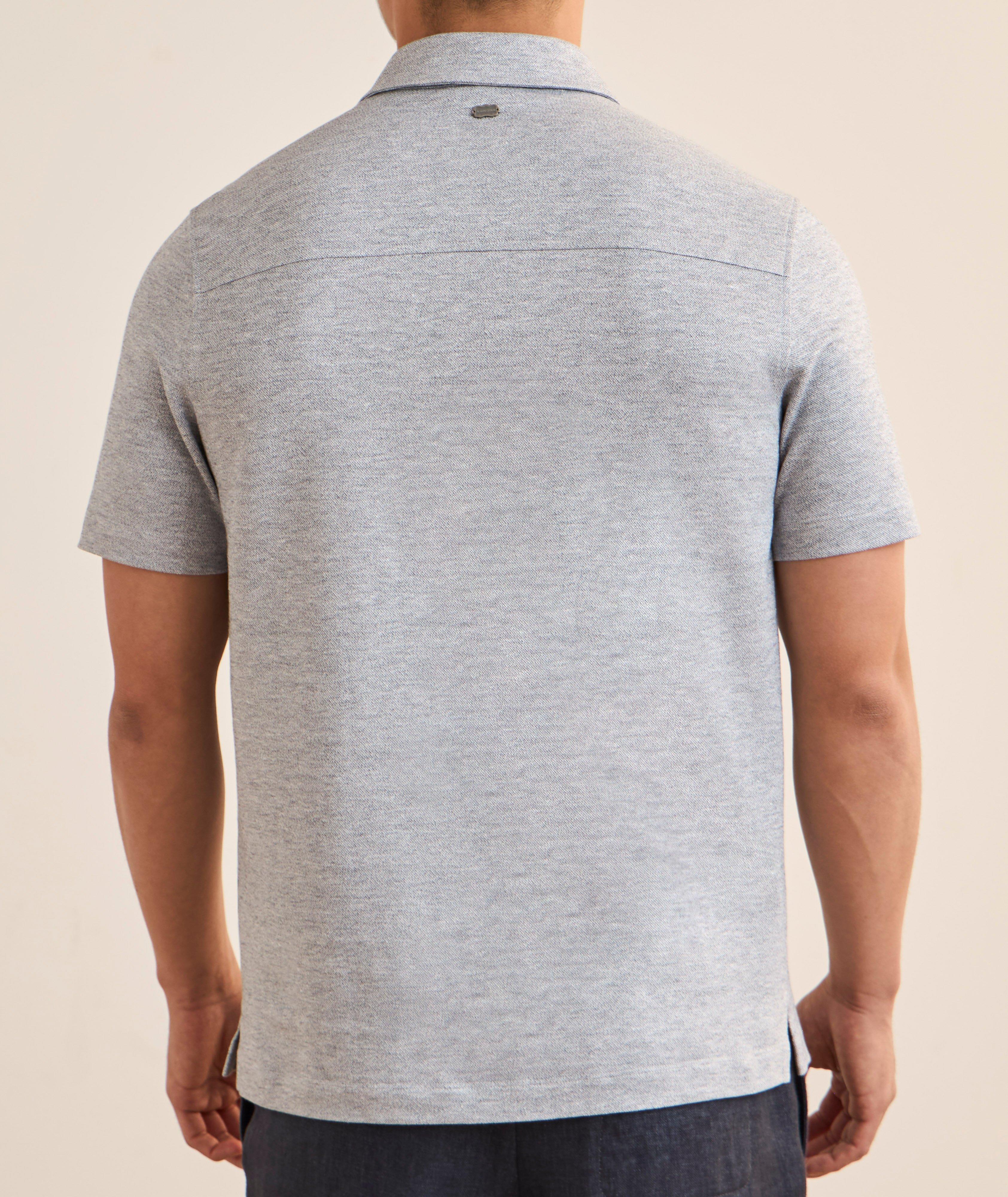 Linen-Cotton Pique Polo  image 2