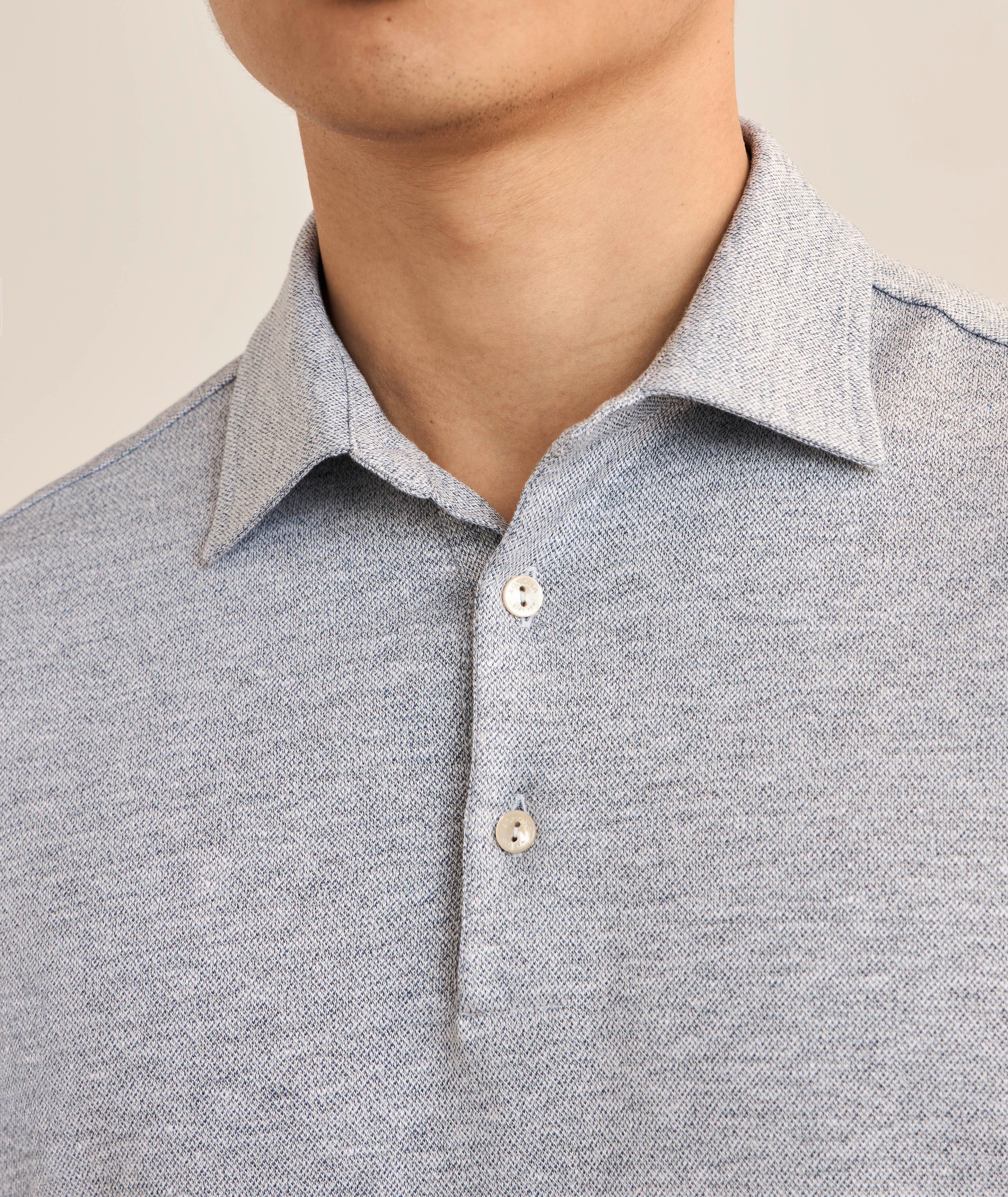 Linen-Cotton Pique Polo  image 3