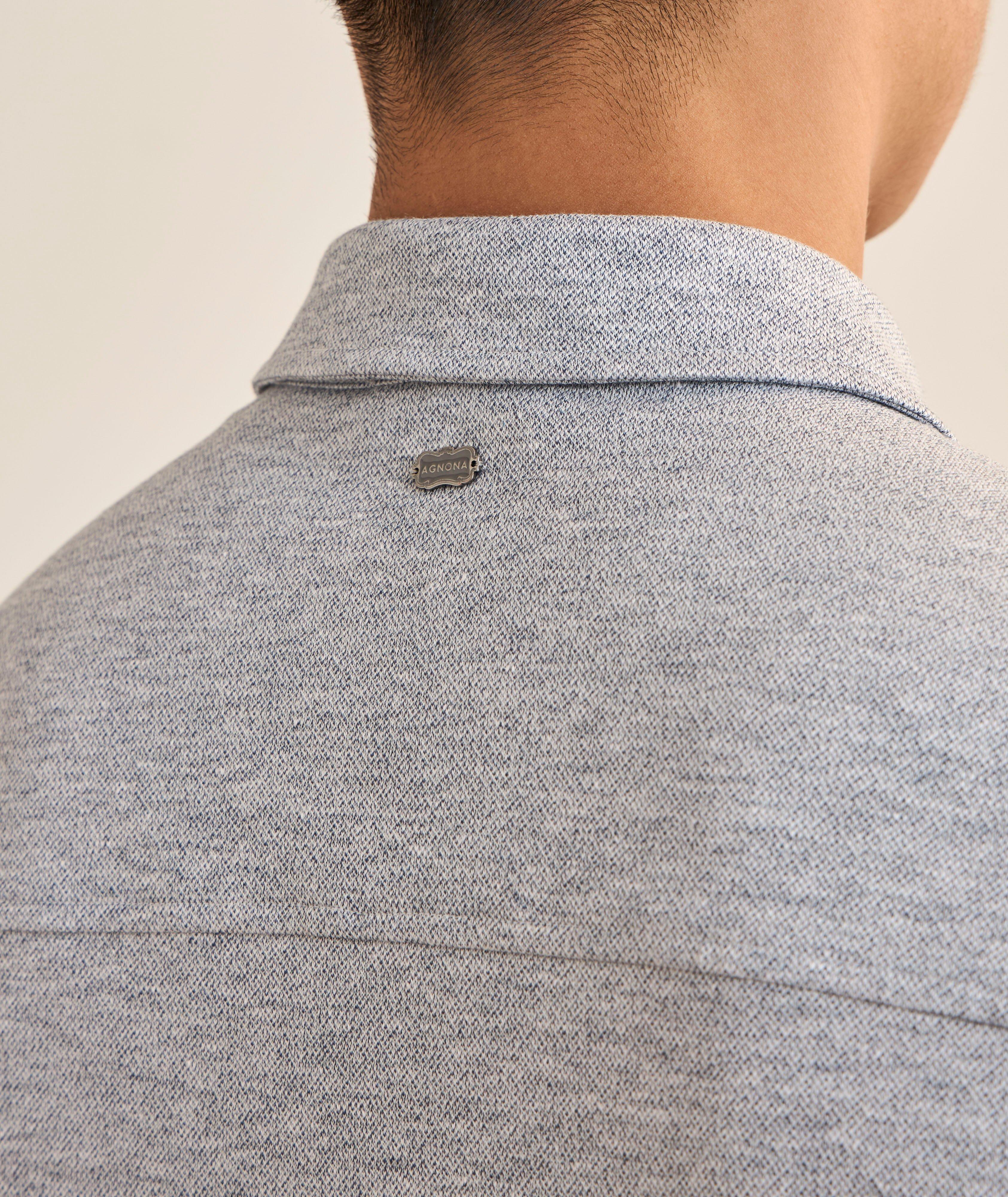 Linen-Cotton Pique Polo  image 4