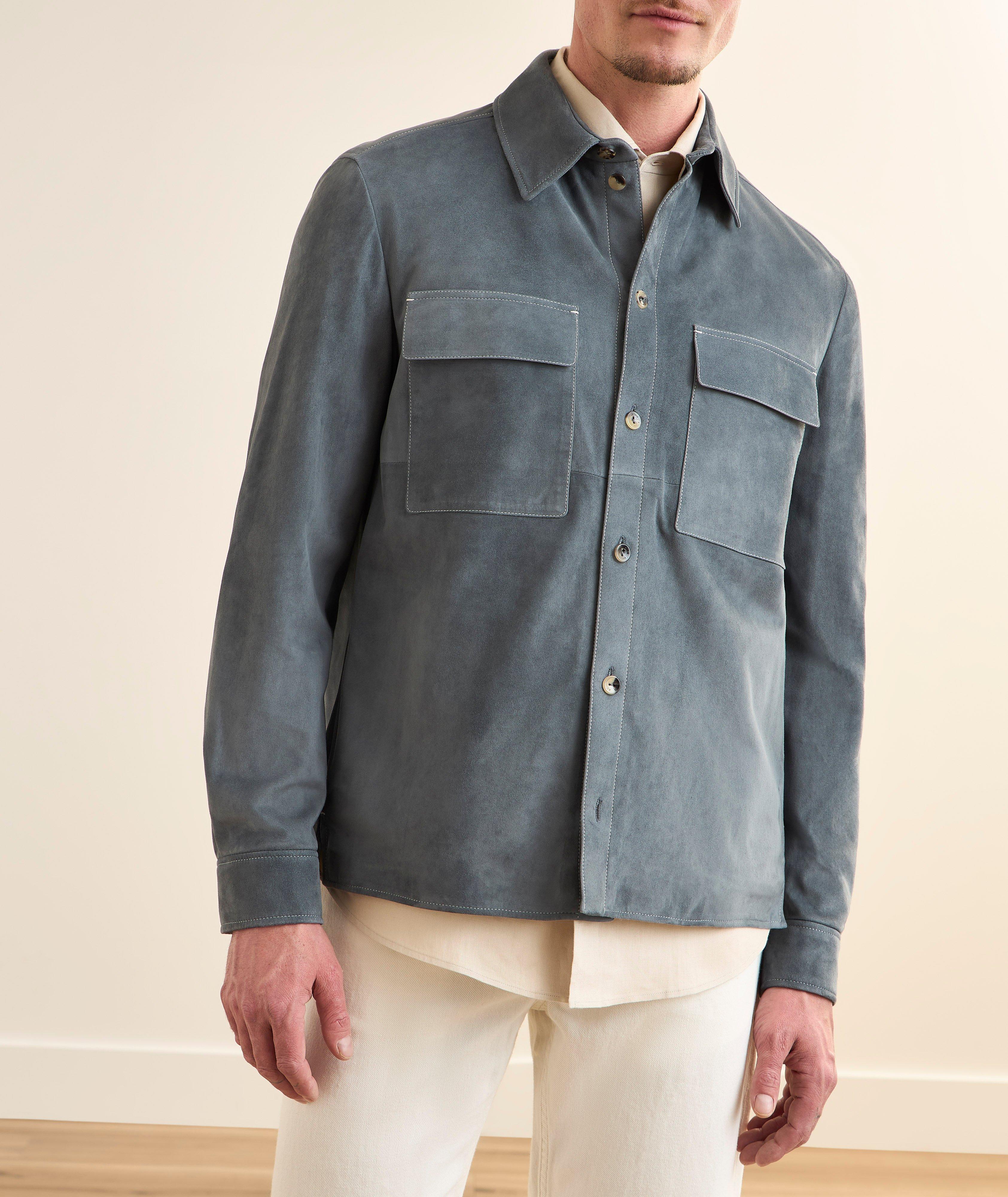 Utility Suede Overshirt  image 1