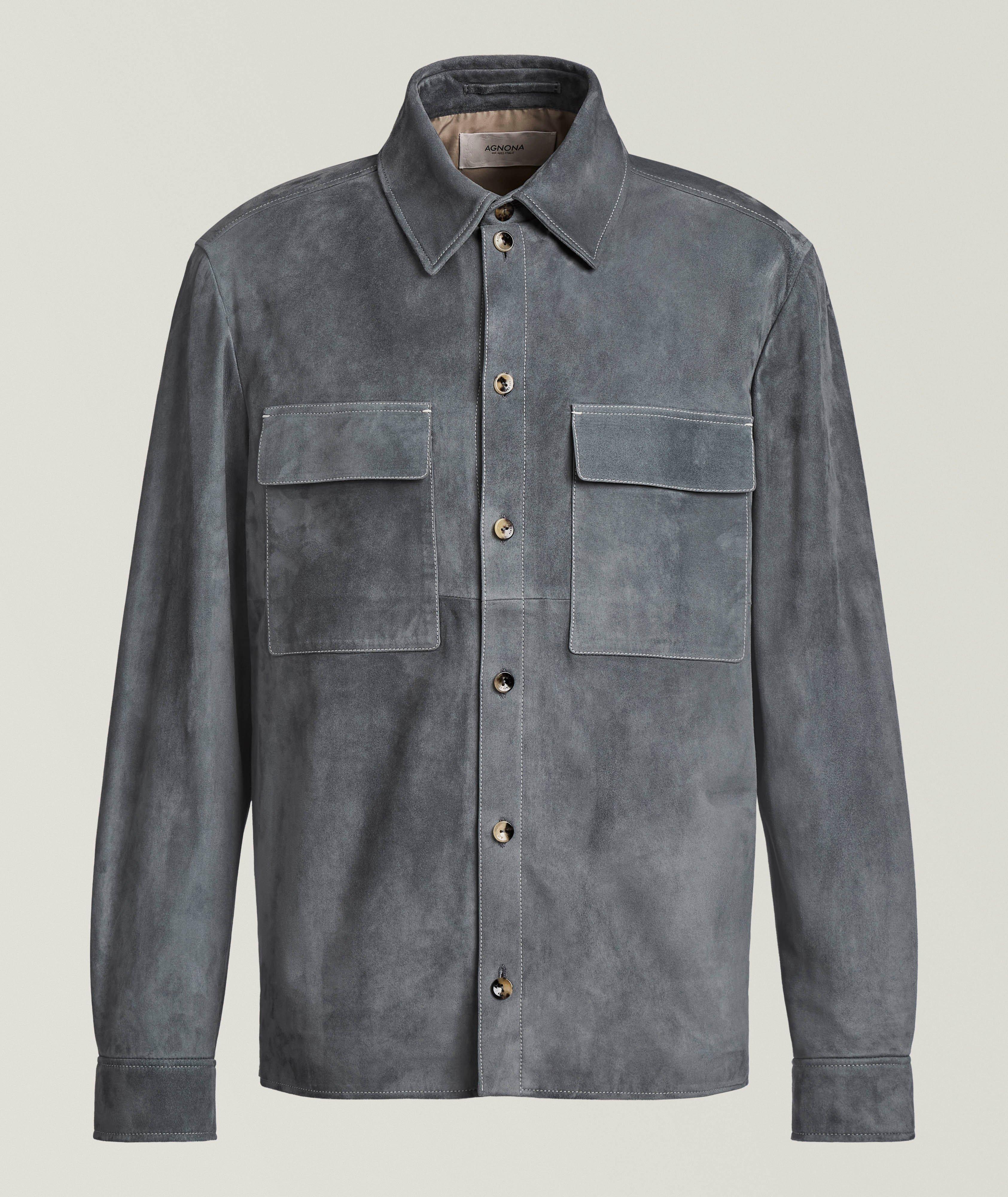 Agnona Utility Suede Overshirt 