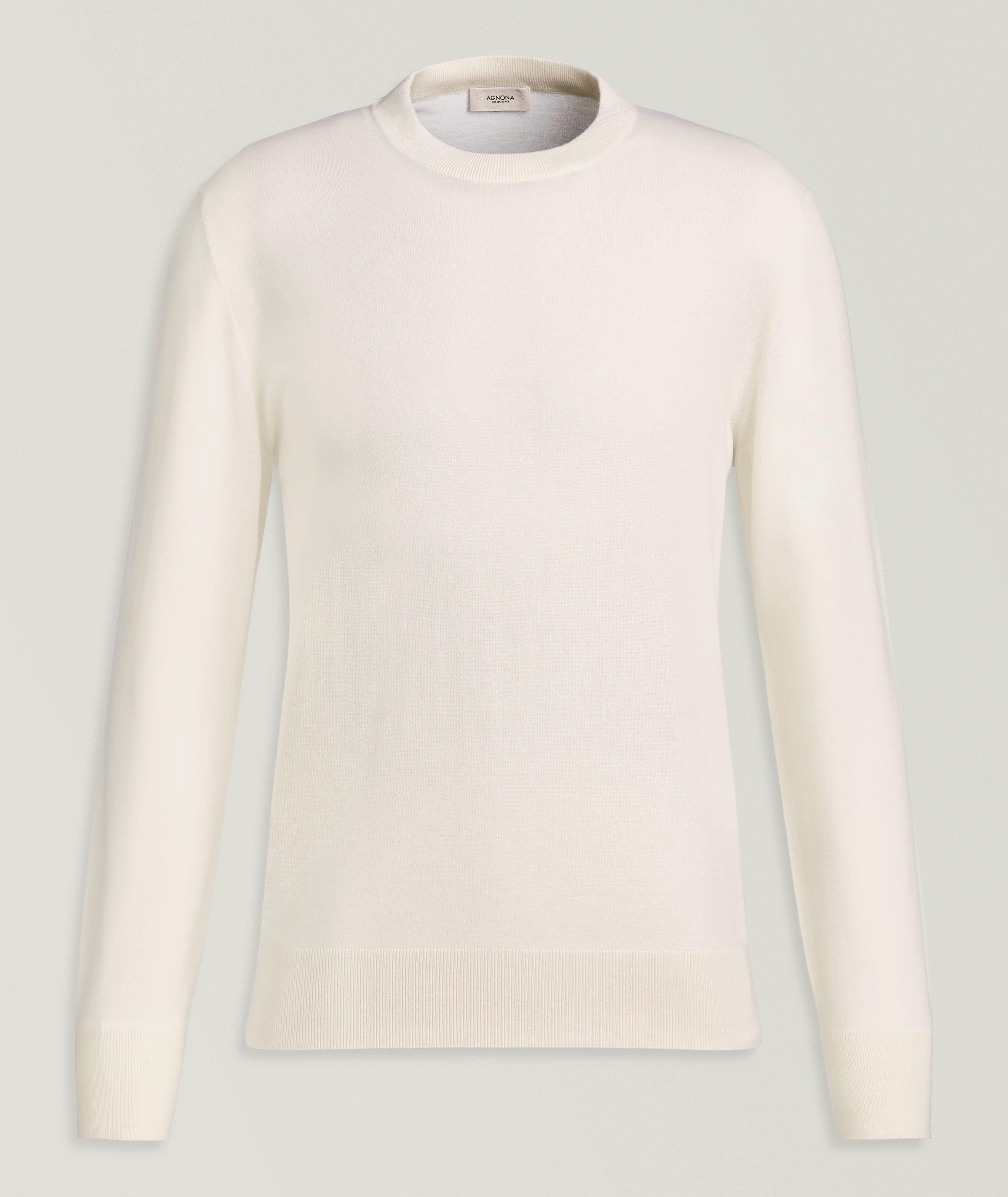 Agnona Cashmere Jersey Crewneck Sweater