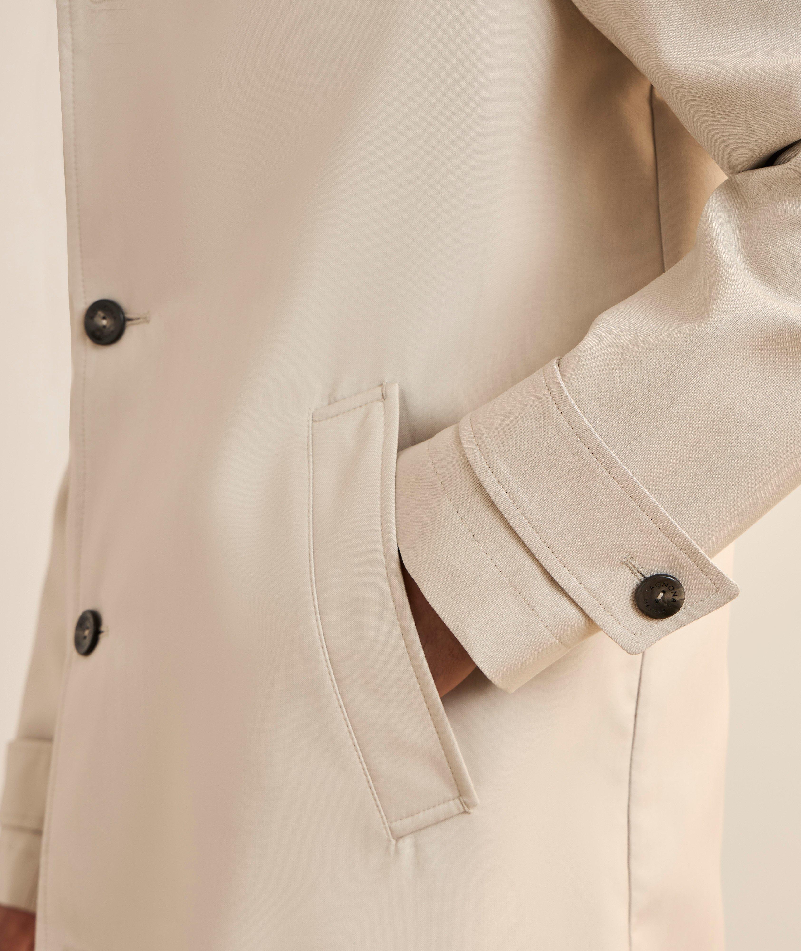Bonded Silk-Blend Trench Coat image 3