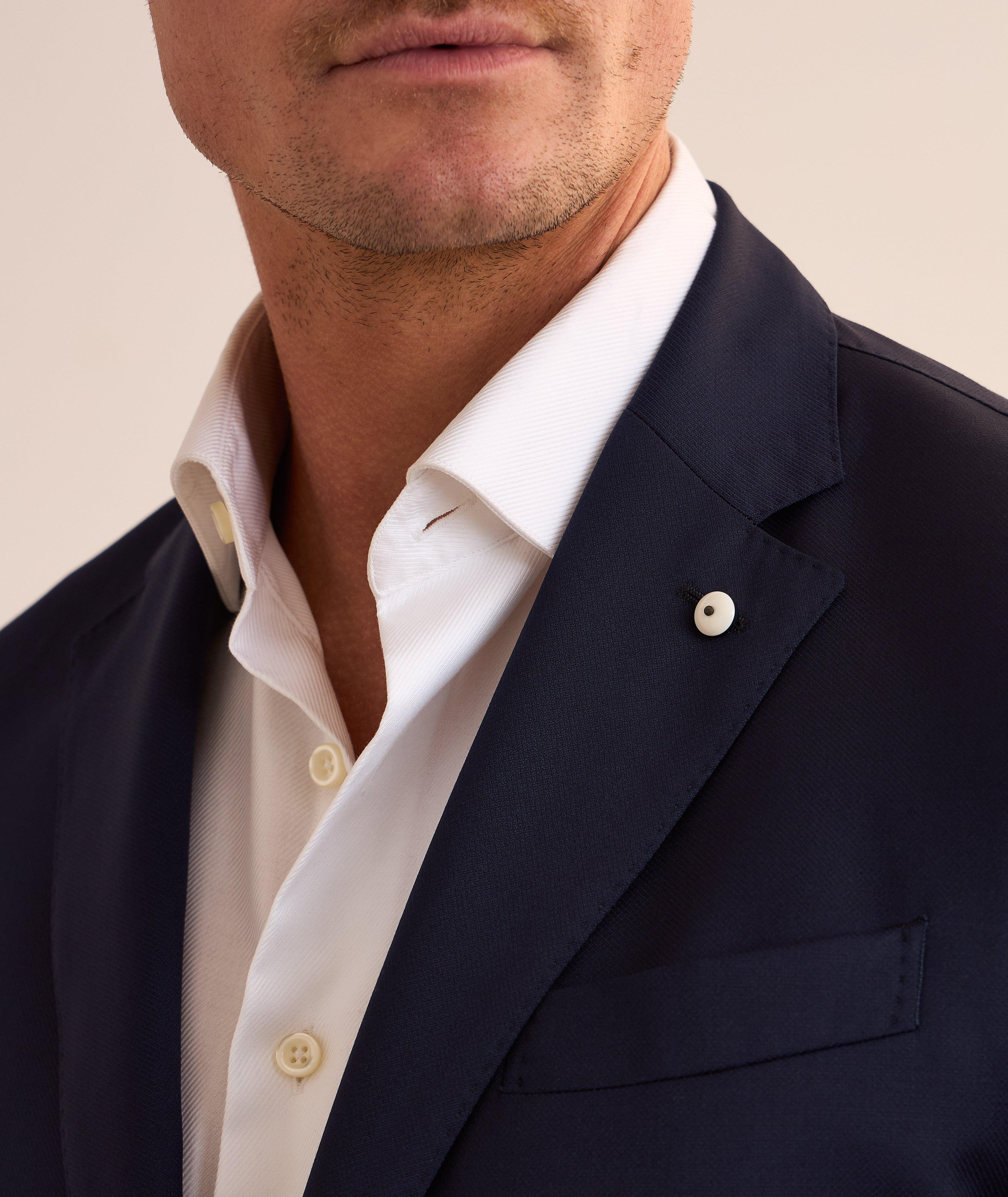 Veston en laine à motif natté image 3