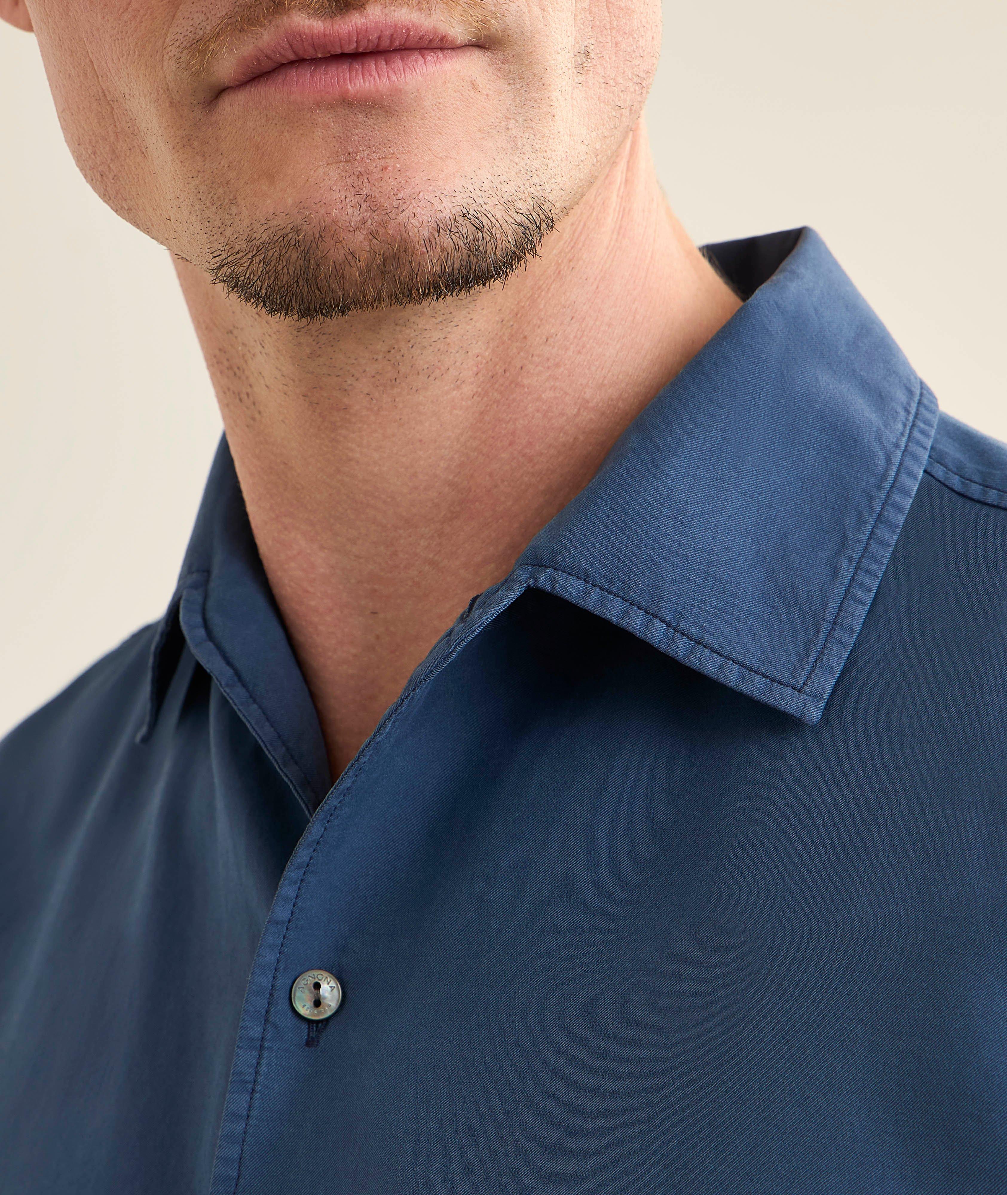 Garment Dyed Cotton-Silk Shirt  image 3