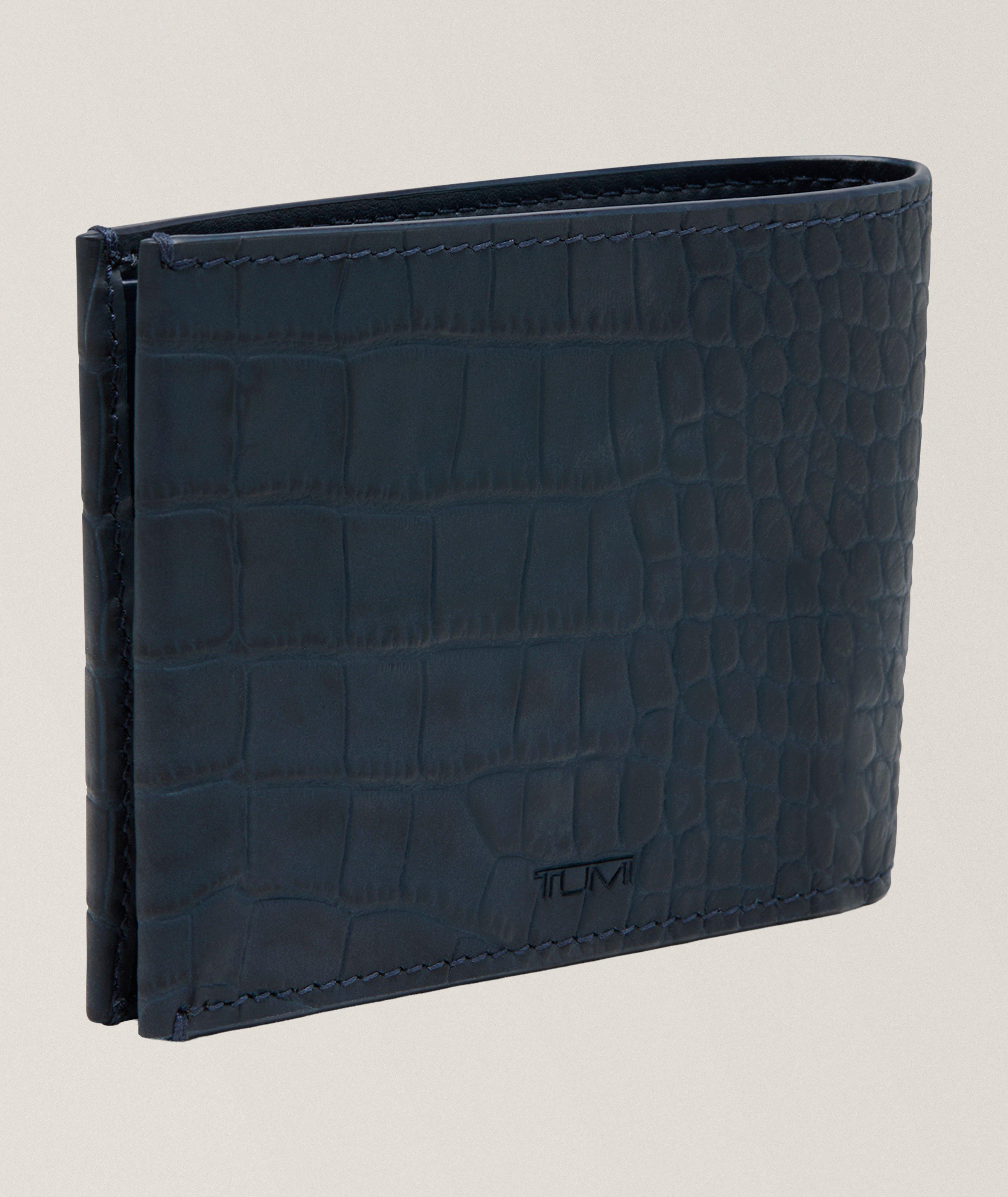 Portefeuille double volets Turin cuir imprimé-crocodile image 1