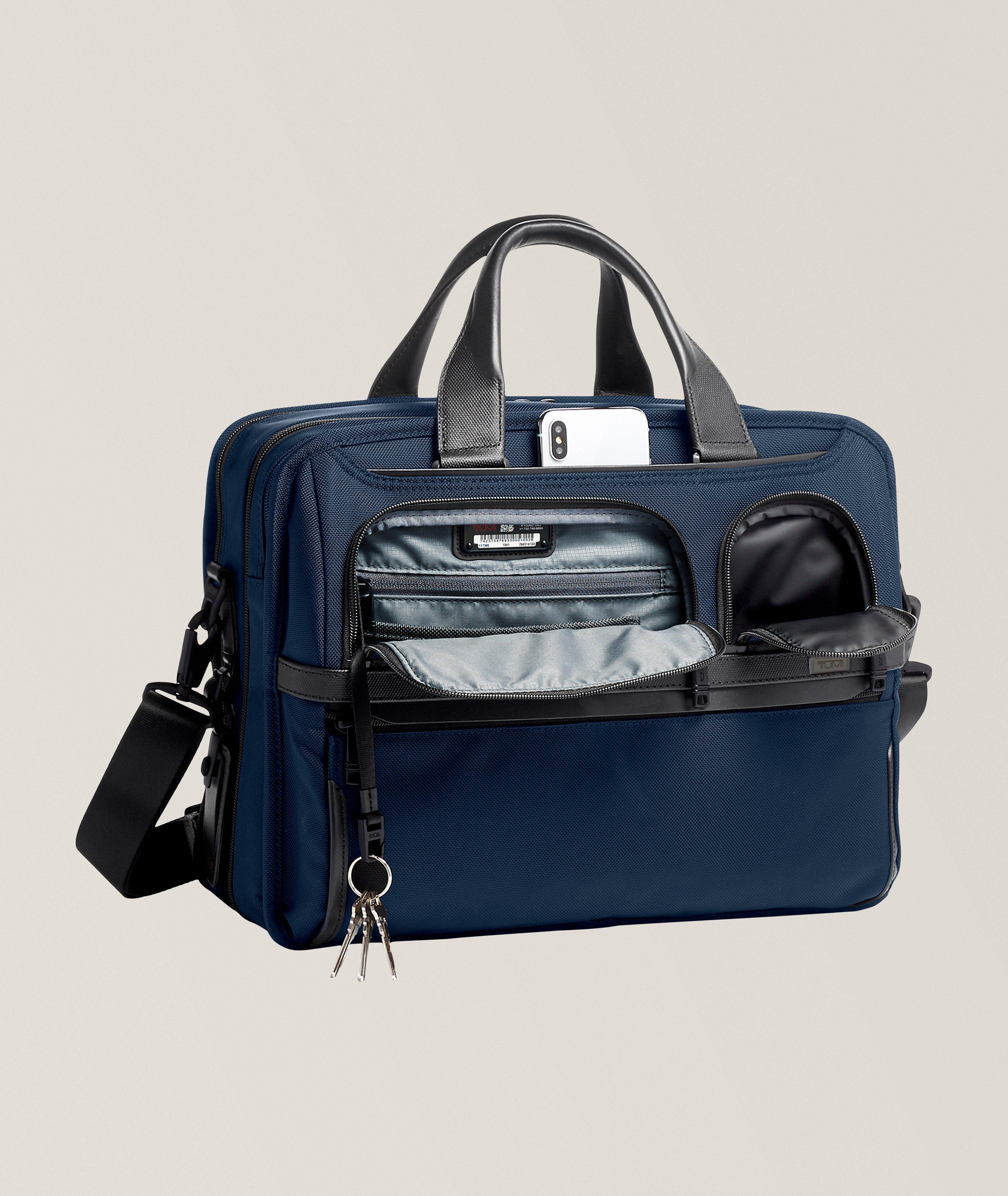 TUMI NVY ALPHA EXP ORG LAPTOP TOP ZIP BRIEFCASE image 3