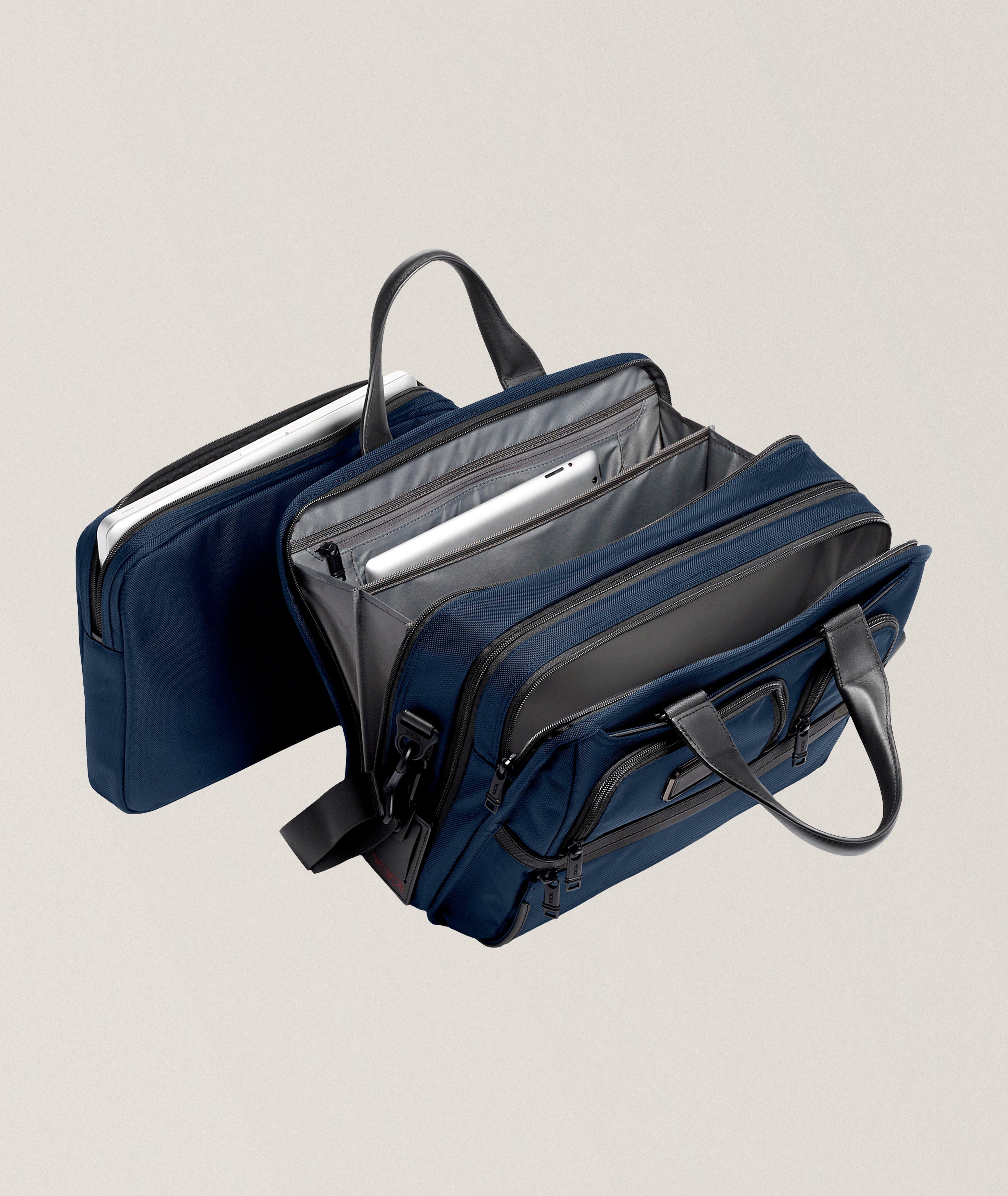 TUMI NVY ALPHA EXP ORG LAPTOP TOP ZIP BRIEFCASE image 4