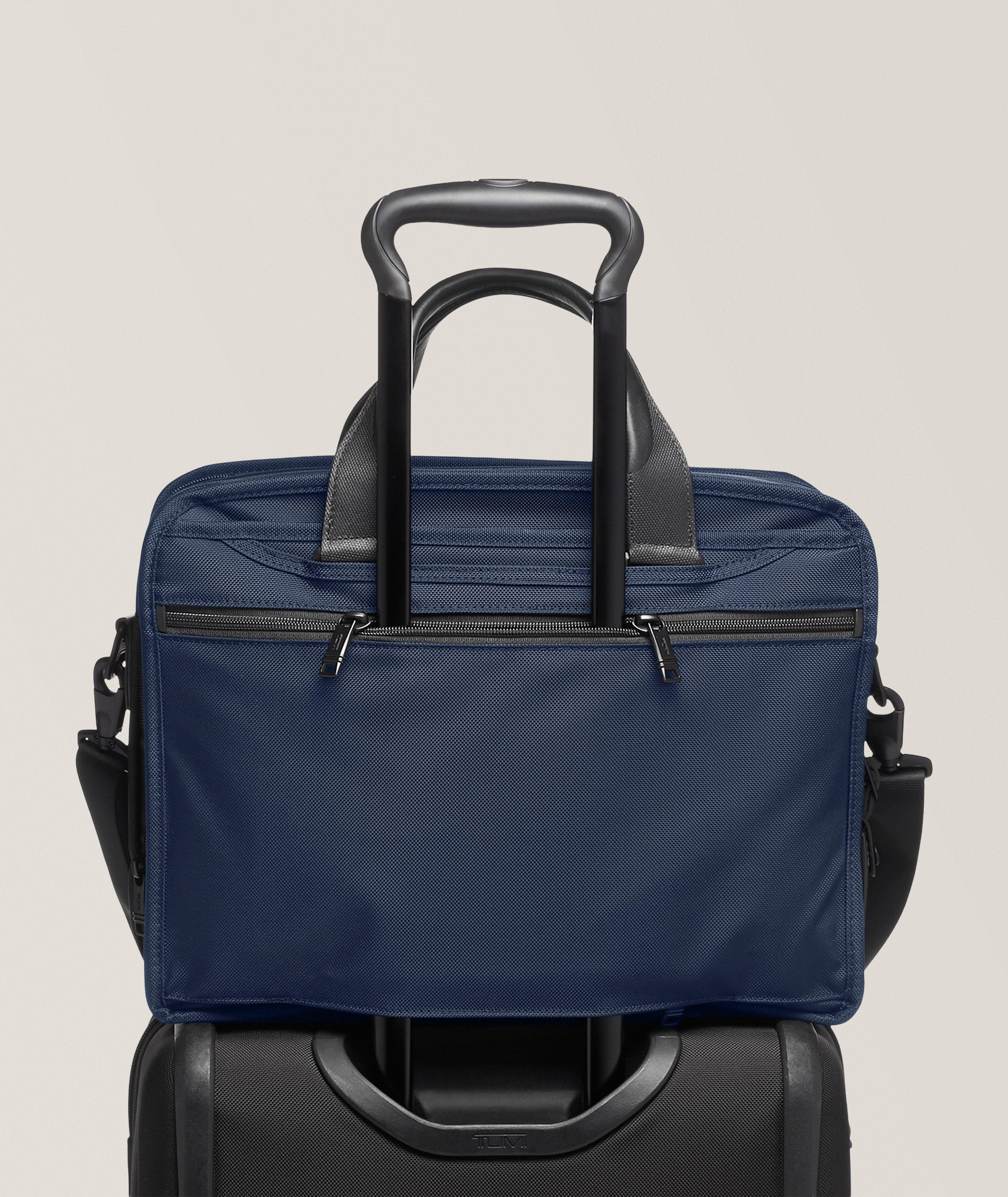 TUMI NVY ALPHA EXP ORG LAPTOP TOP ZIP BRIEFCASE image 5