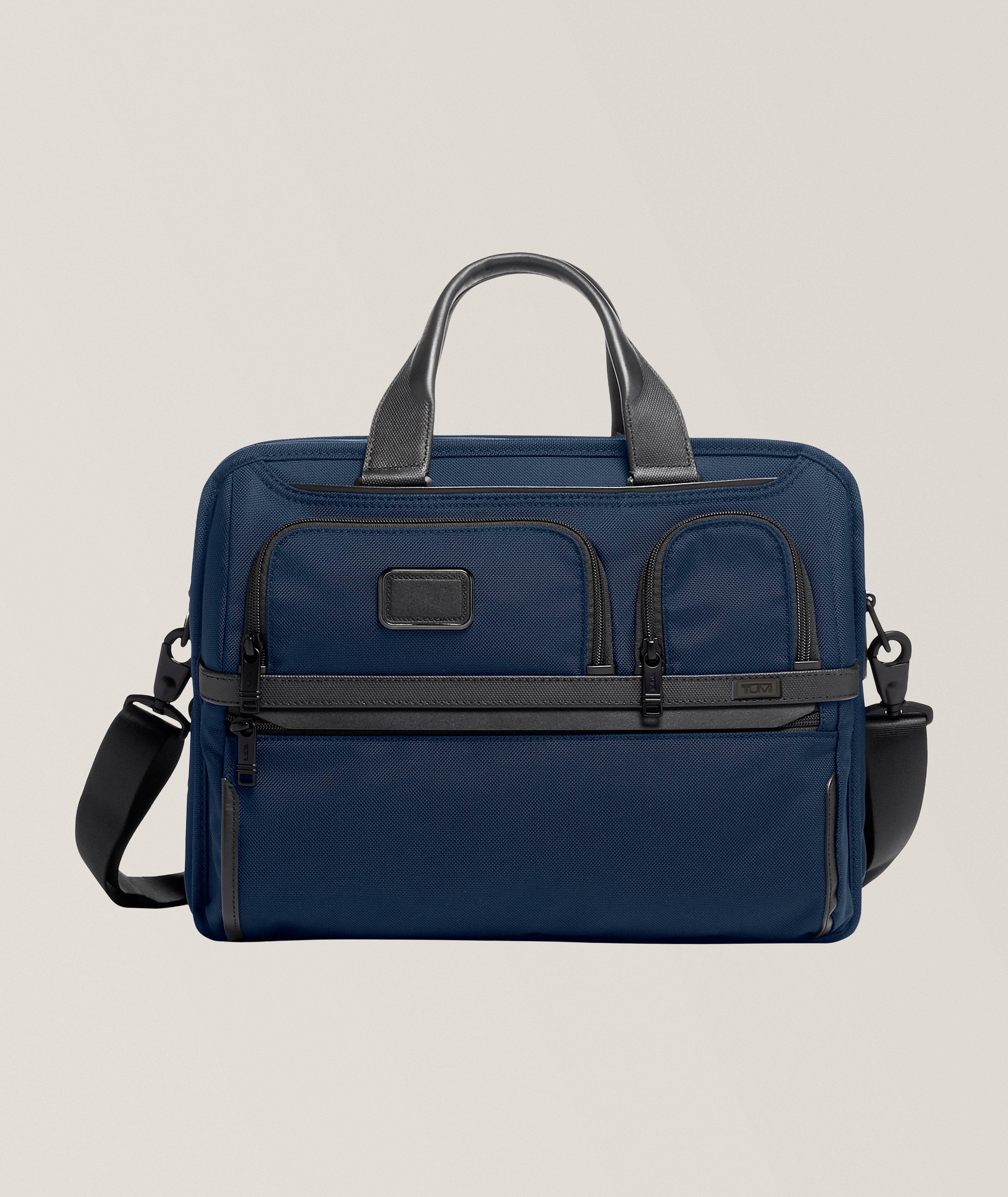 TUMI NVY ALPHA EXP ORG LAPTOP TOP ZIP BRIEFCASE image 0