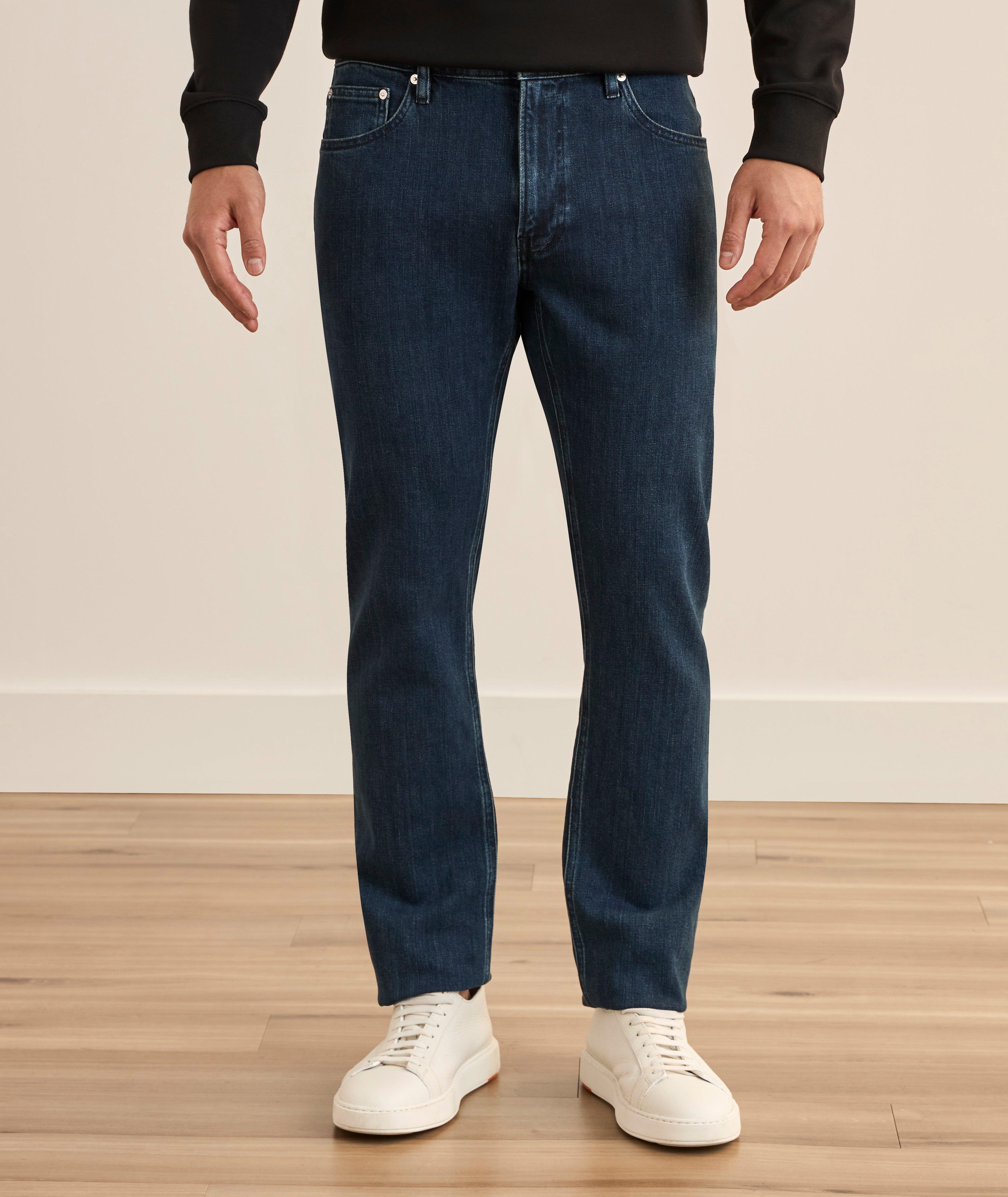 Jean droit moderne coton extensible image 1