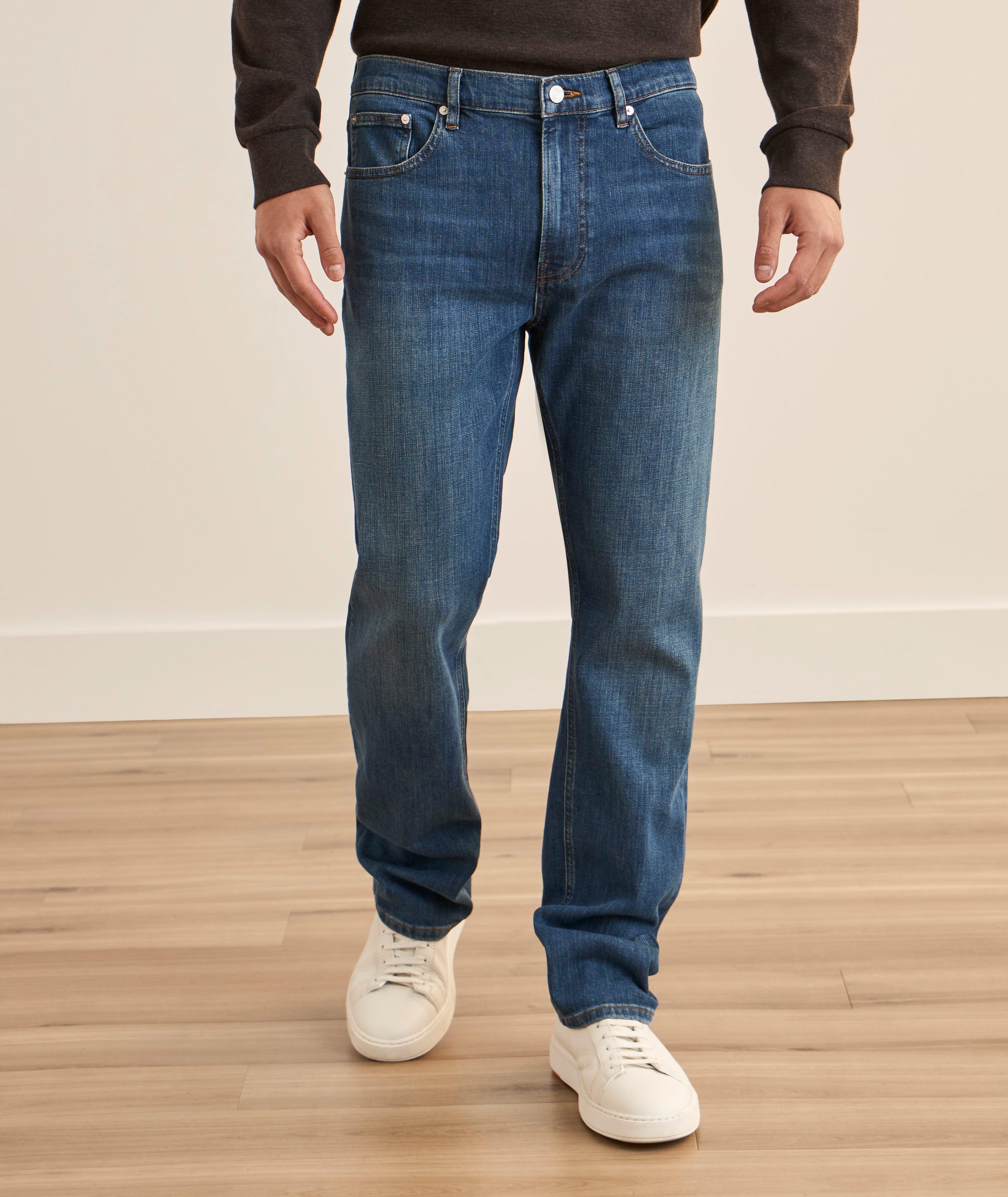 Jean droit moderne coton extensible image 1