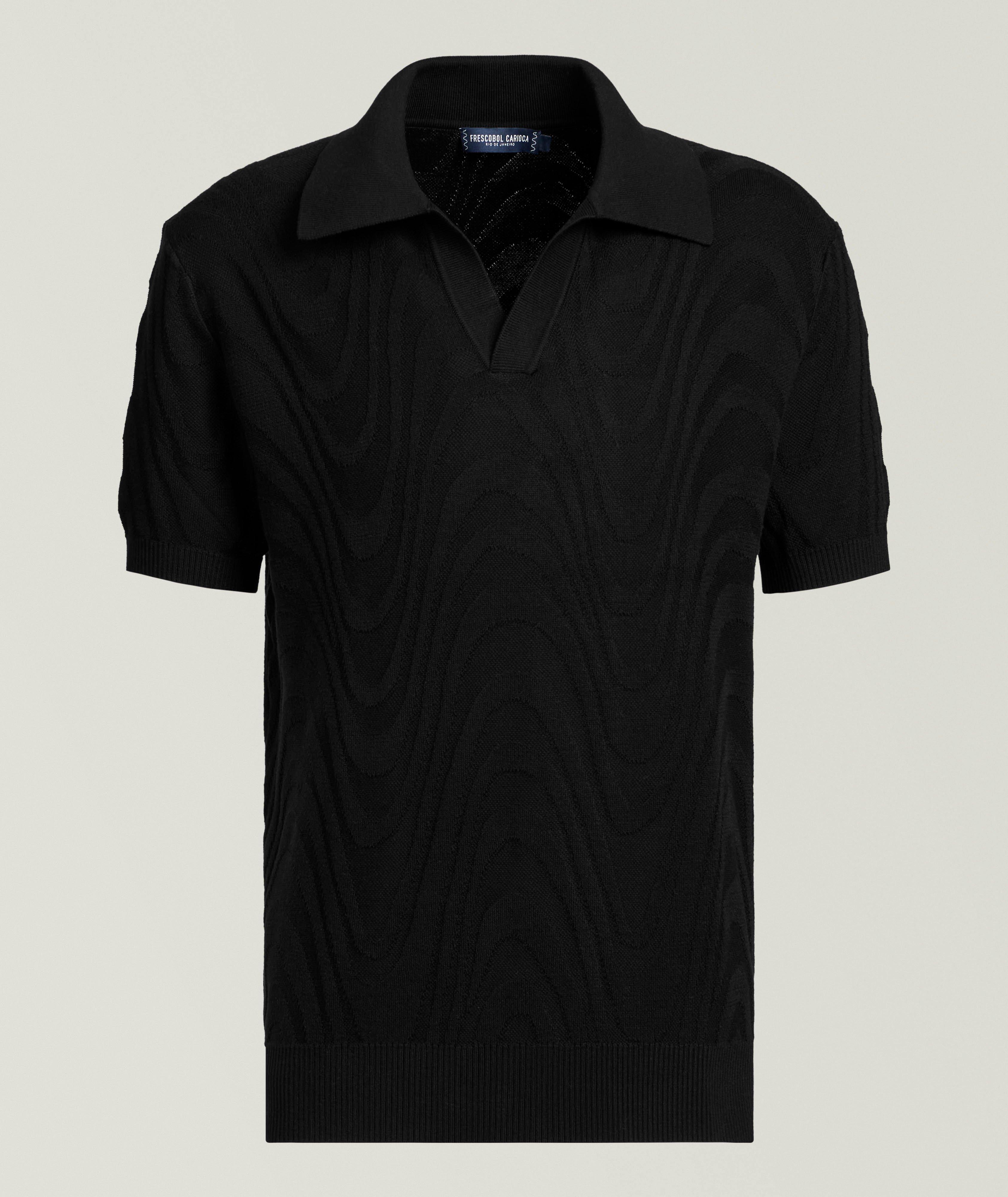 Vidal Jacquard Cotton Polo  image 0