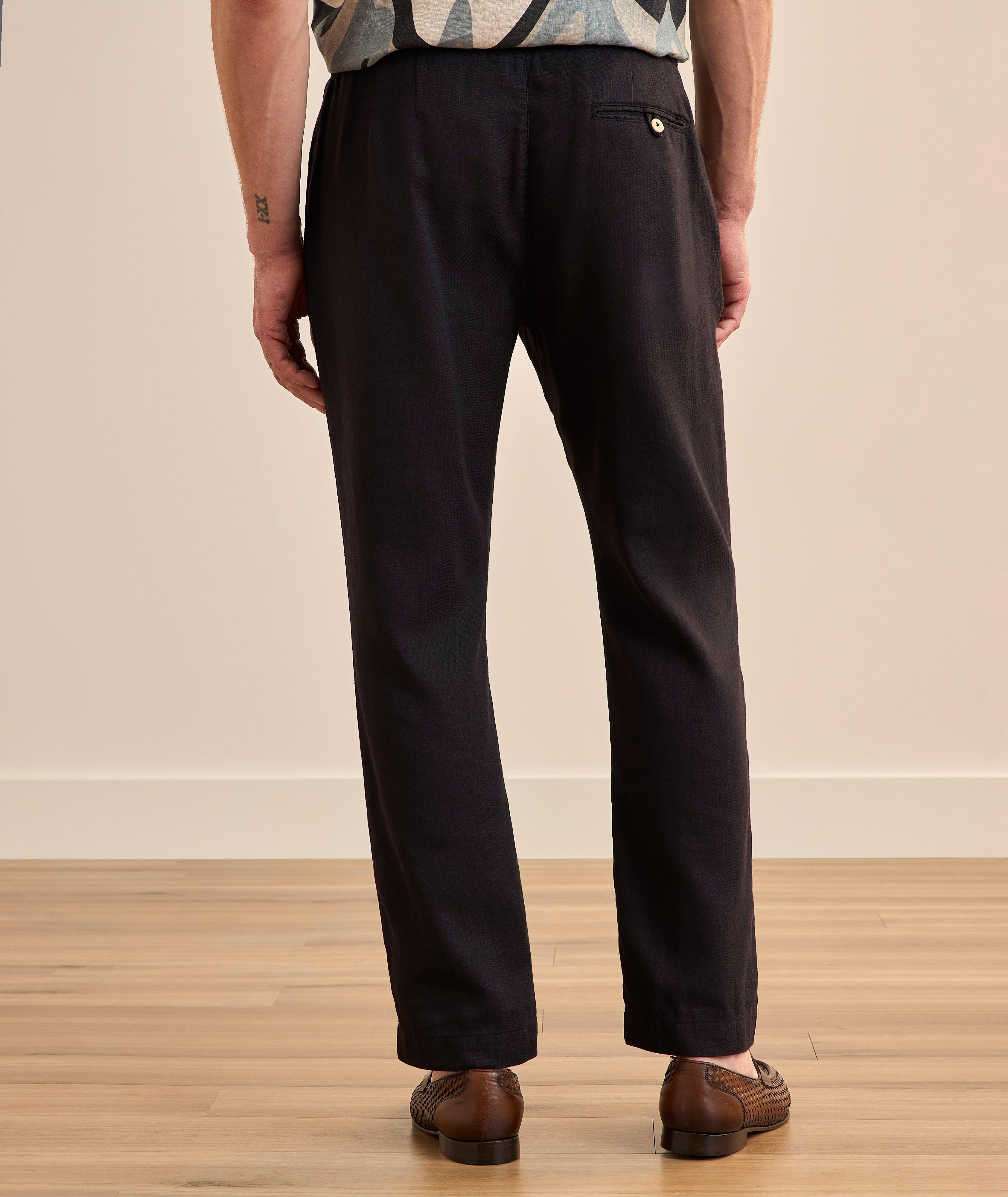 Oscar Linen-Cotton Chinos  image 2