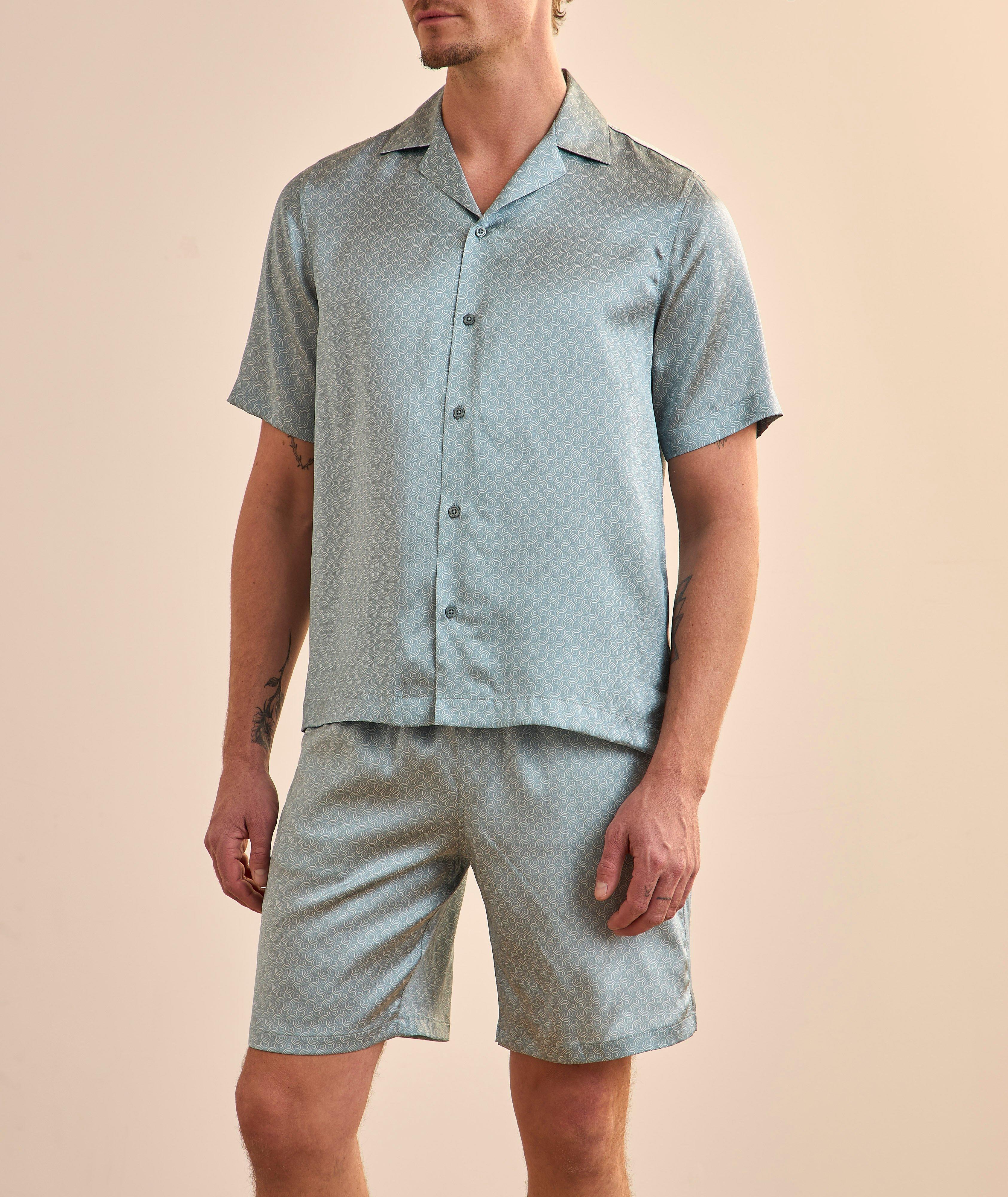 Palma Stretch-Silk Wood Knot Shorts image 3